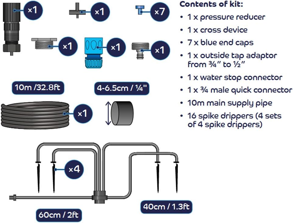 Flopro Plug & Go Watering Kit - Pots & Containers
