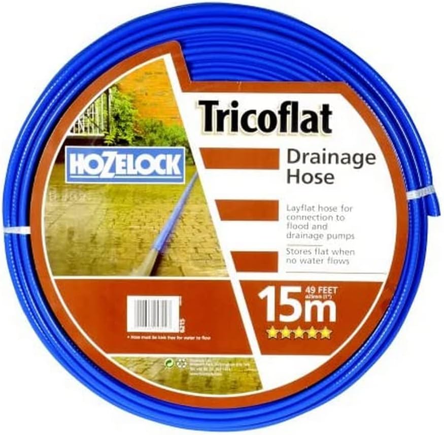 Hozelock Tricoflat Drainage Hose - 15m