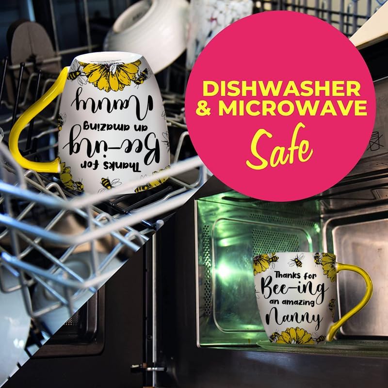 Love Mug®: Thanks for Bee-ing an Amazing Nanny Mug, Coaster and Spoon Gift Set