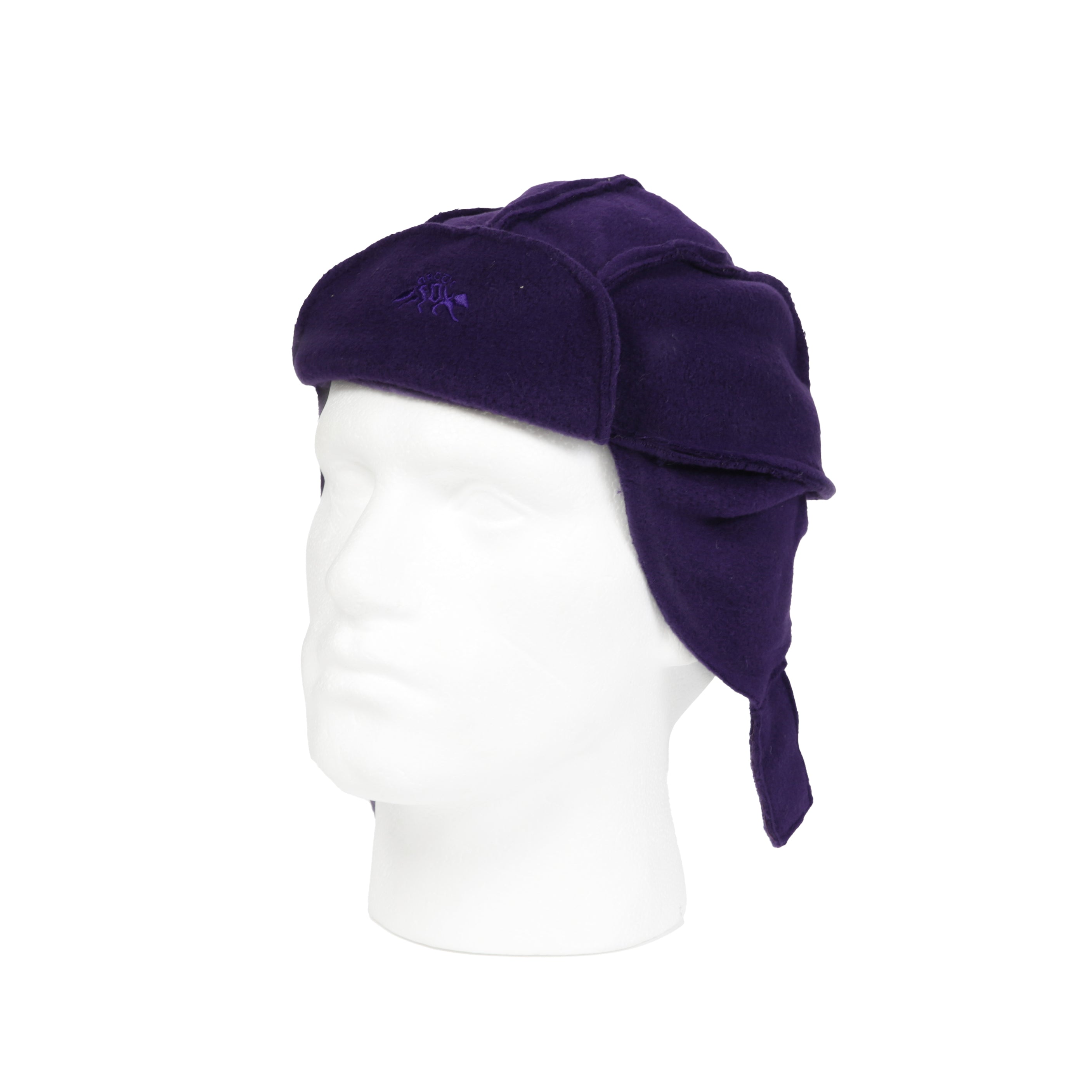 Arctic Fox Fleece Trapper Hat - Purple