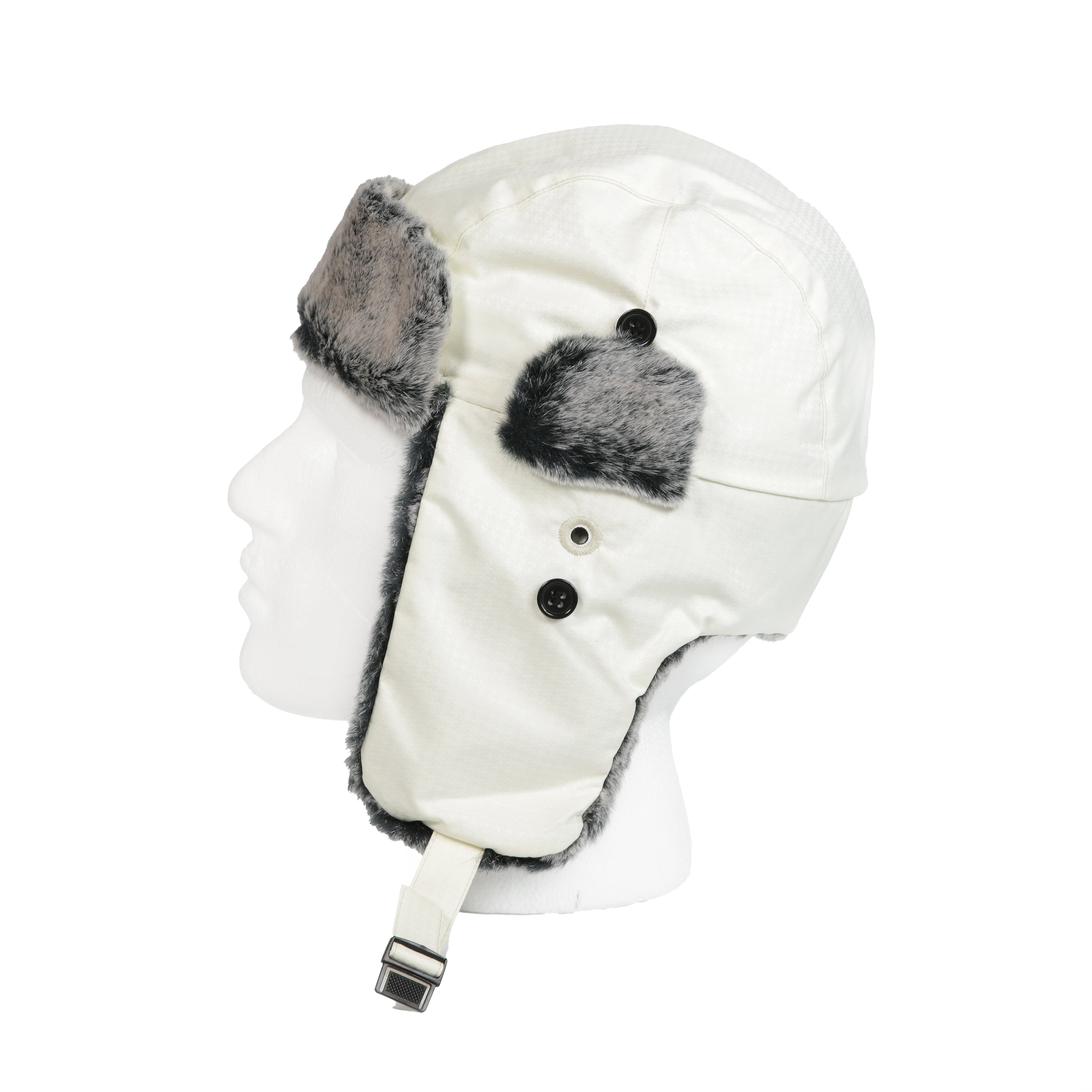 Arctic Fox Trapper Hat with Faux Fur - Cream