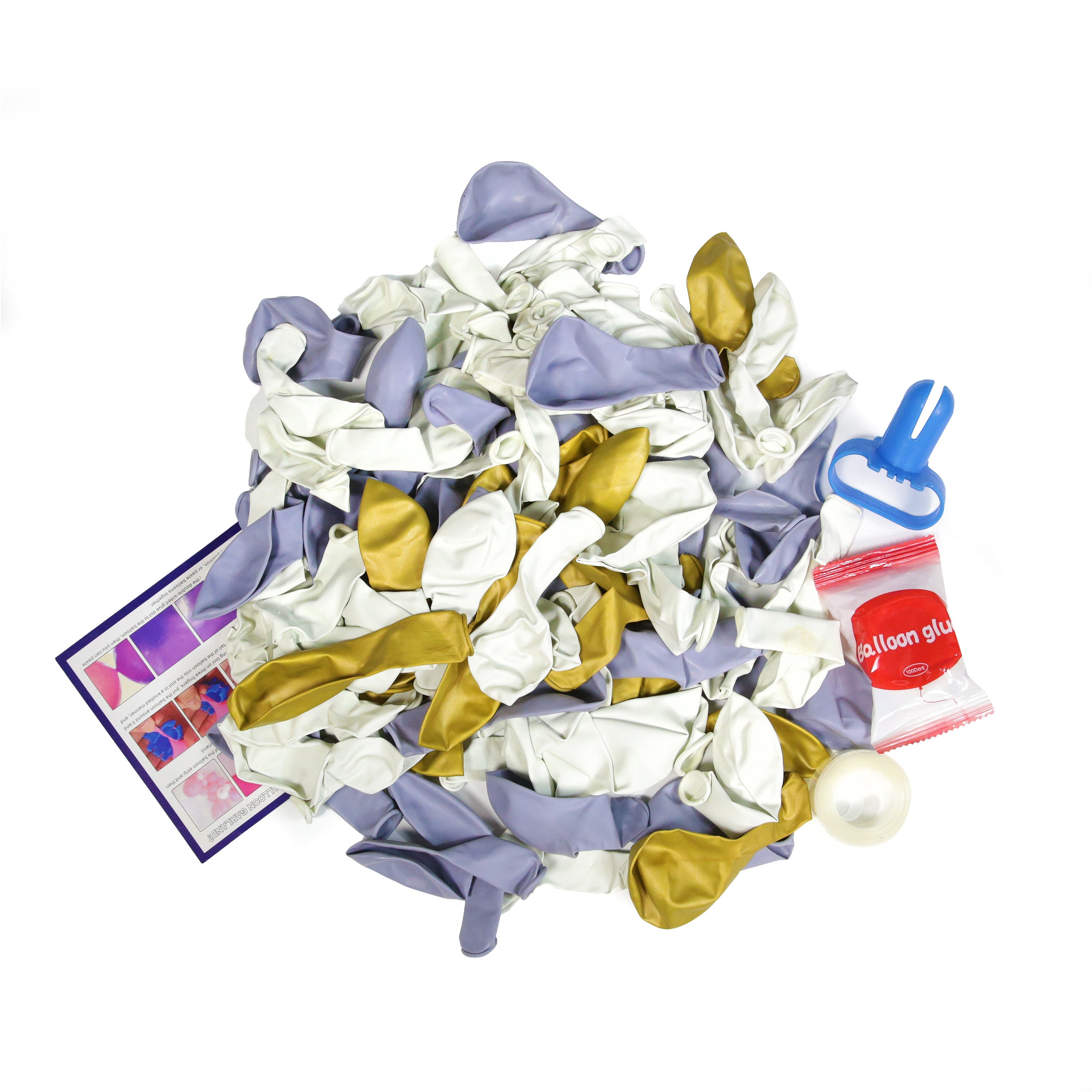 Balloon Arch Kit - Gold & Lilac Blue