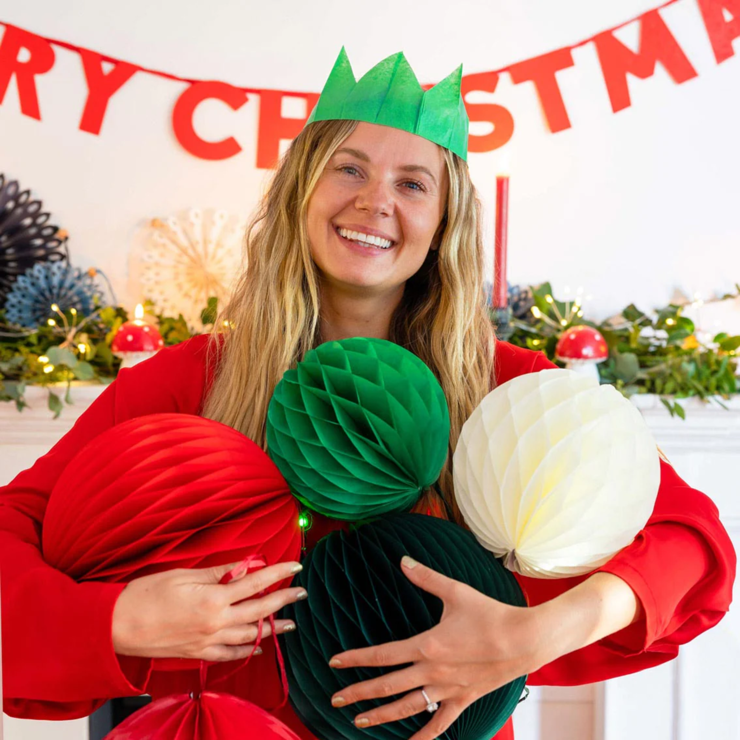 Card Honeycomb Decorations - Various Sizes and Colours Available