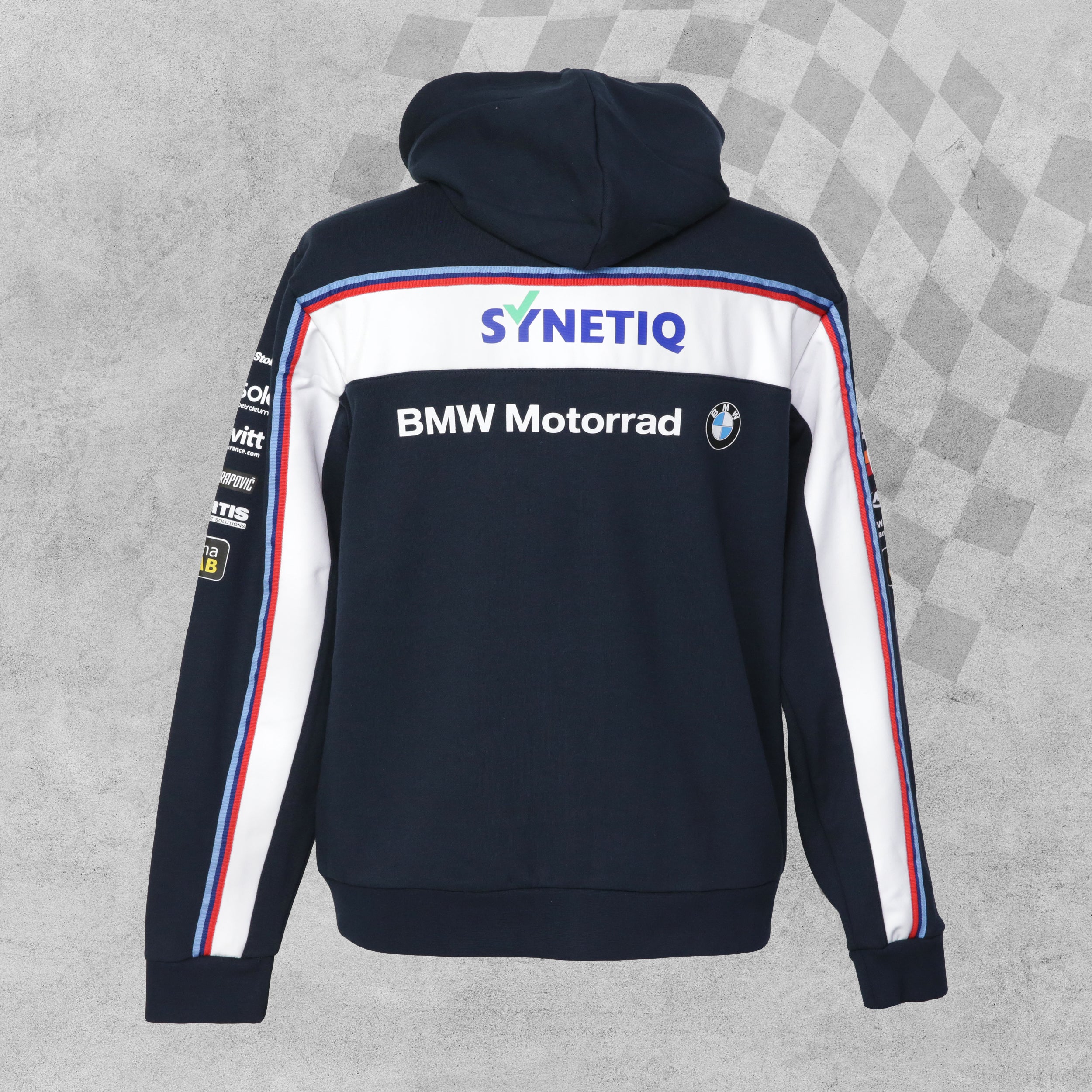 Official BMW Racing Synetiq Motorsport Sweatshirt Zip Up Hoodie