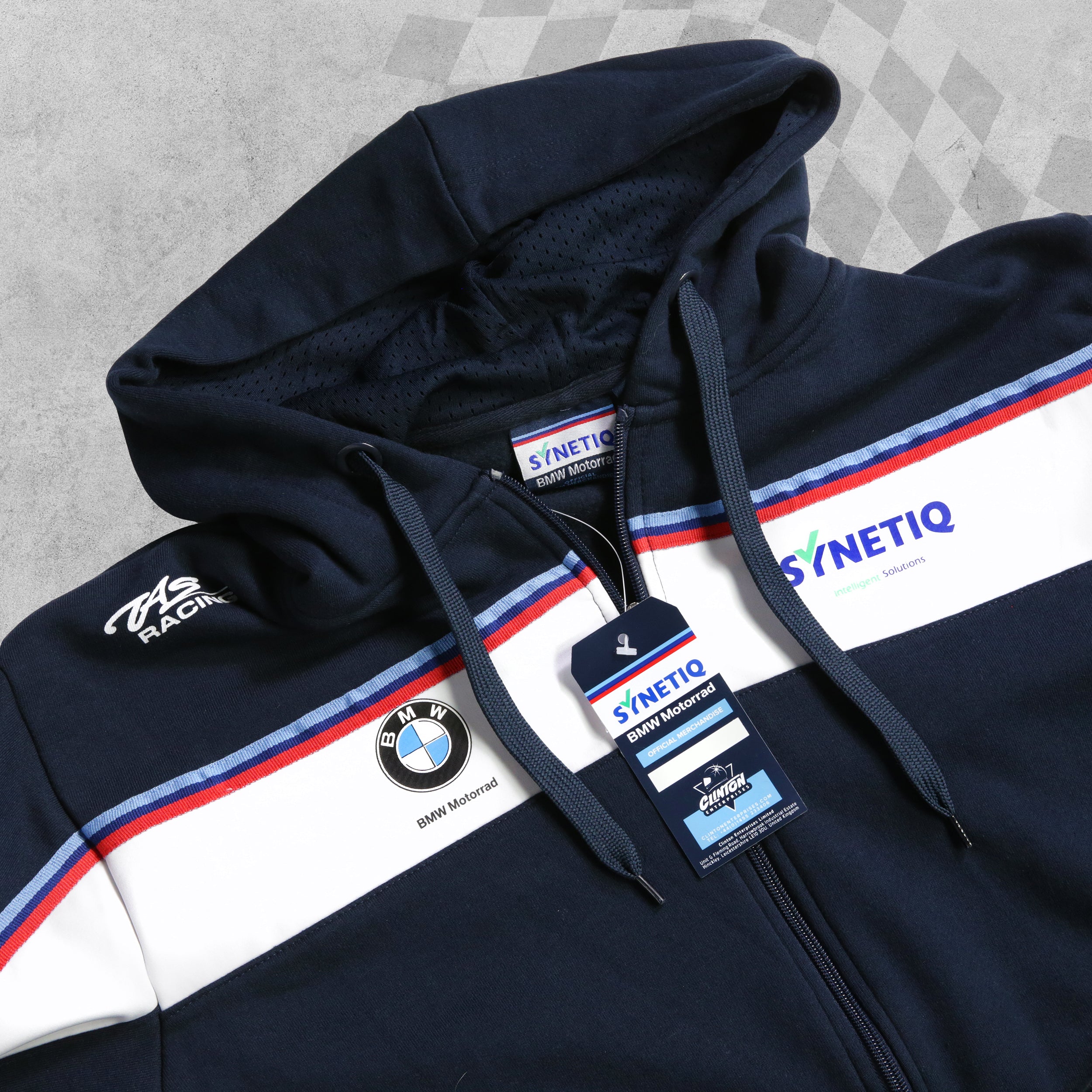 Official BMW Racing Synetiq Motorsport Sweatshirt Zip Up Hoodie