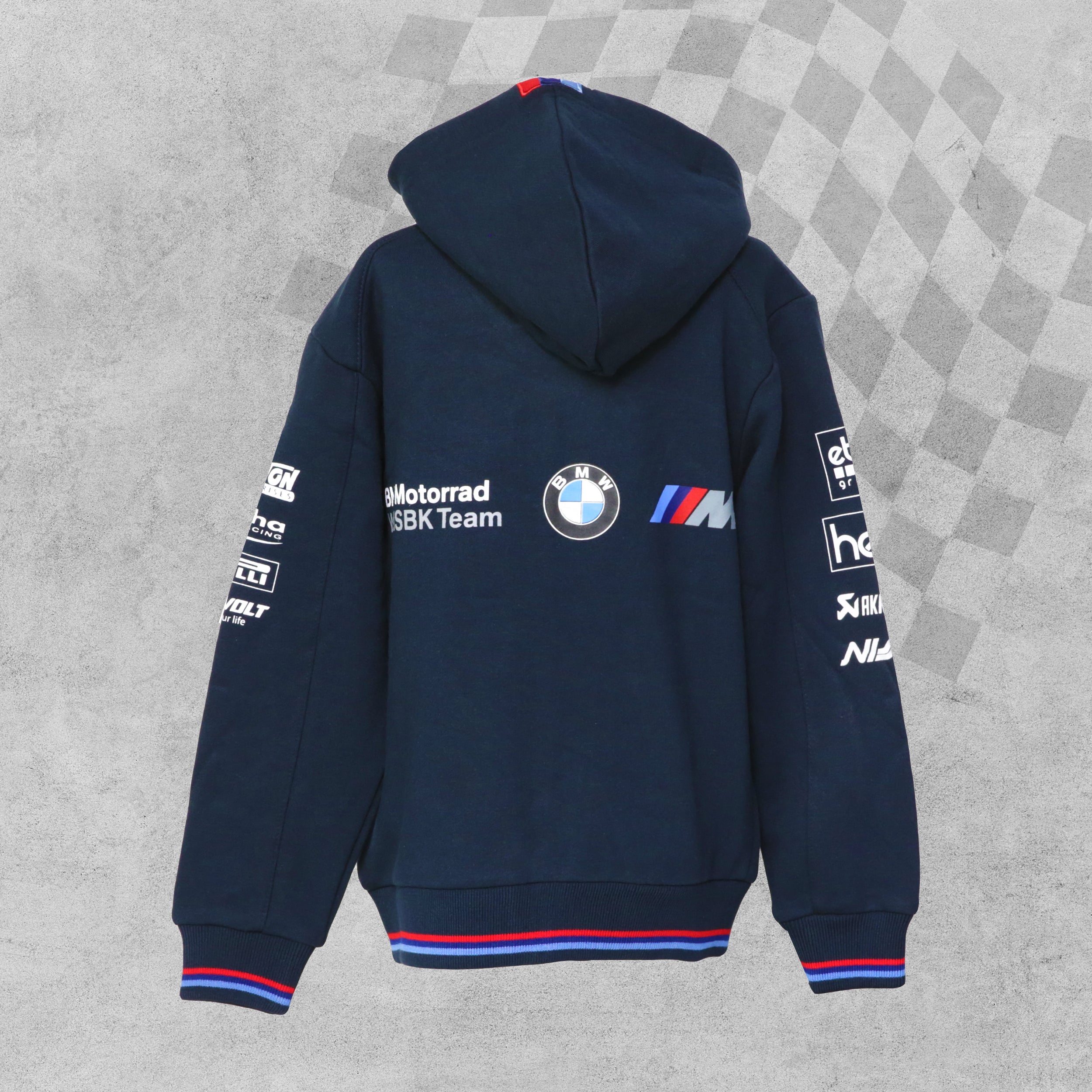 Official BMW Racing Kids Zip Up Hoodie