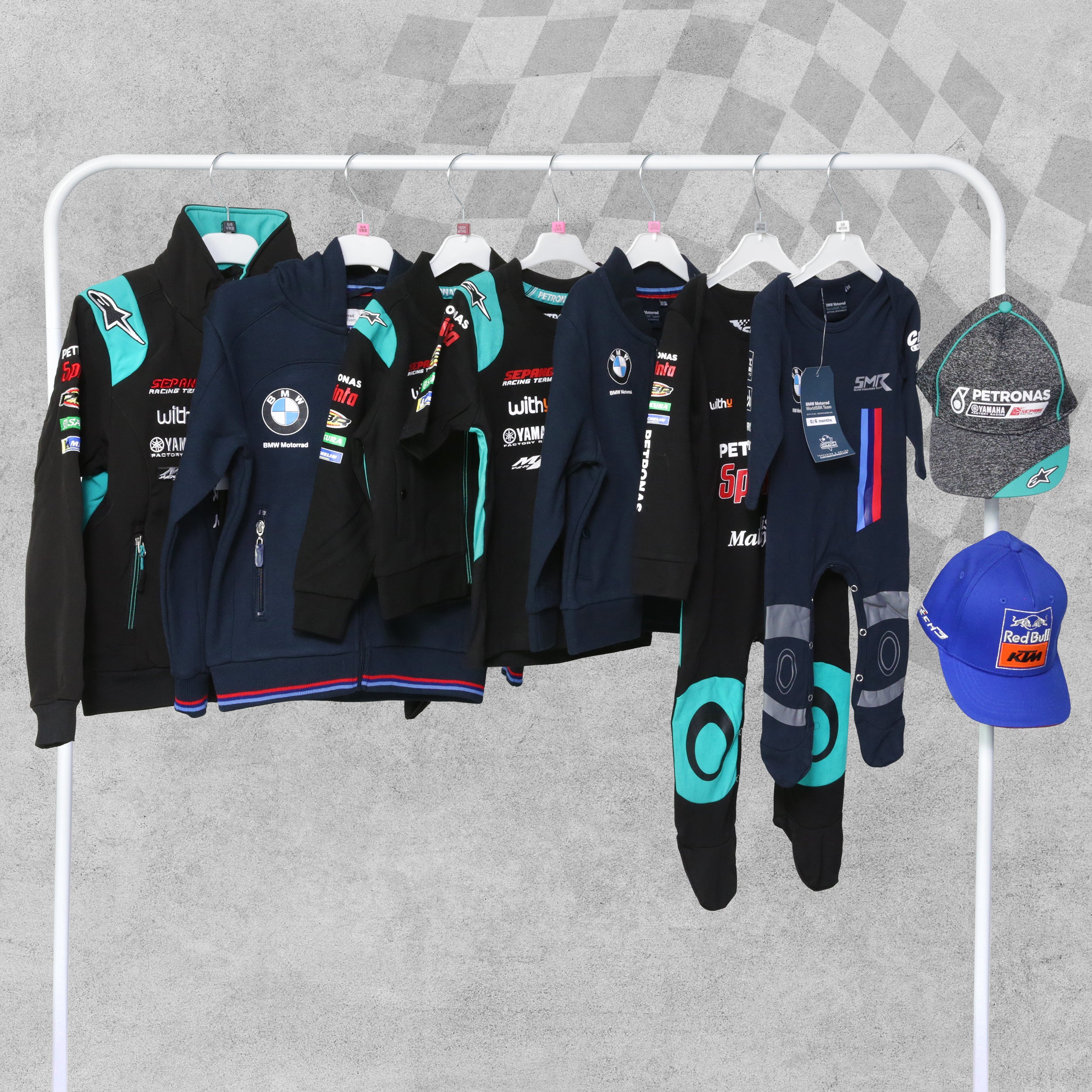 Official BMW Racing Kids Zip Up Hoodie