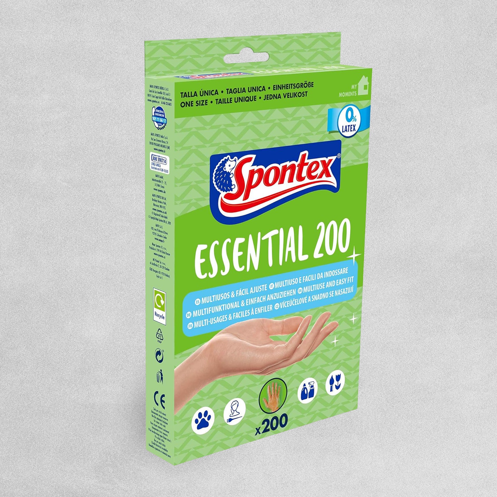 Spontex Essential Disposable Gloves 200pk