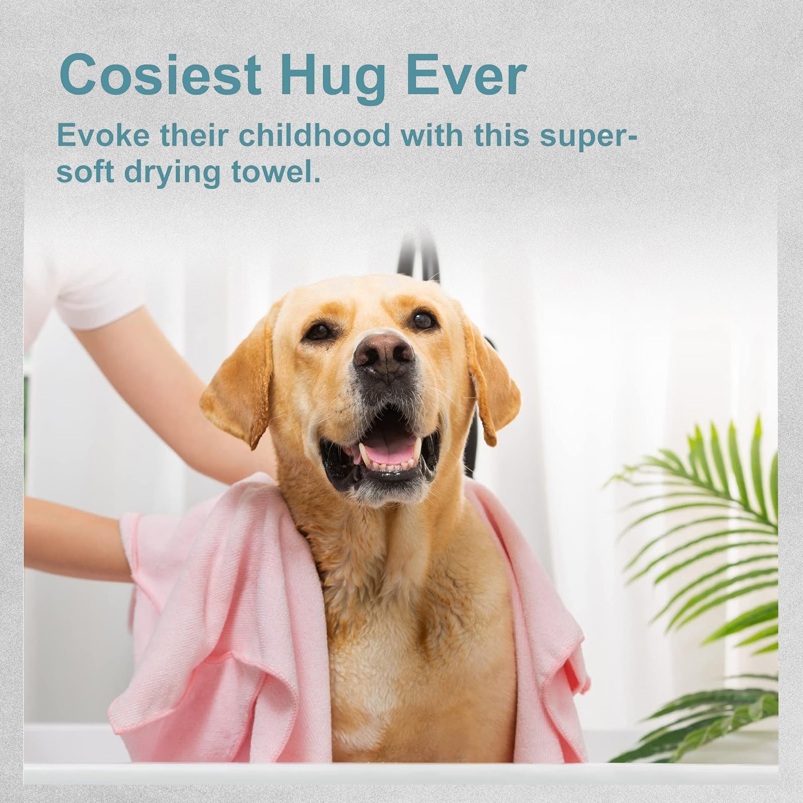 Winthome Super Absorbent Dog Drying Microfiber Towel Grey