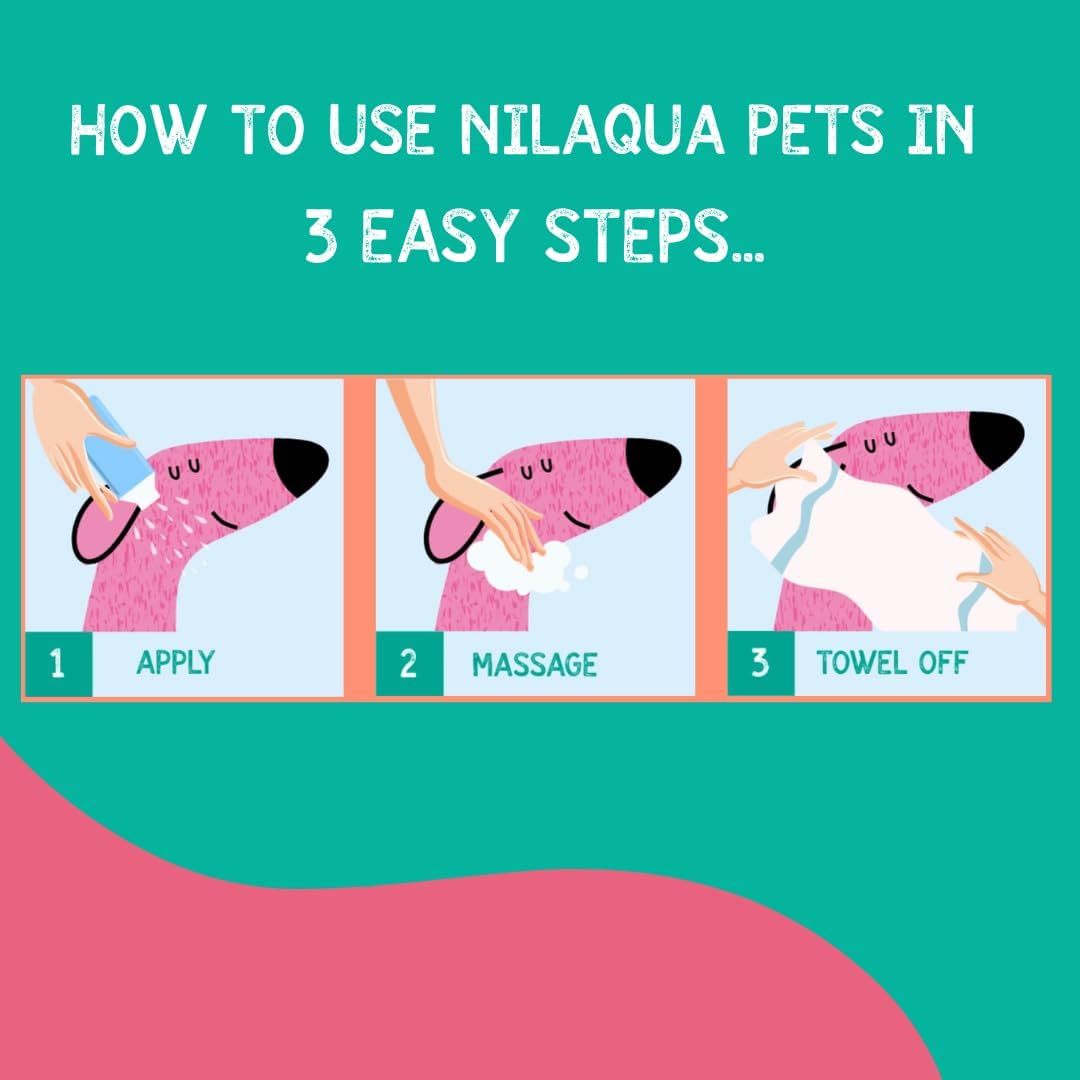 Nilaqua Pets Towel Off Pet Shampoo - Various Scents and Sizes Available