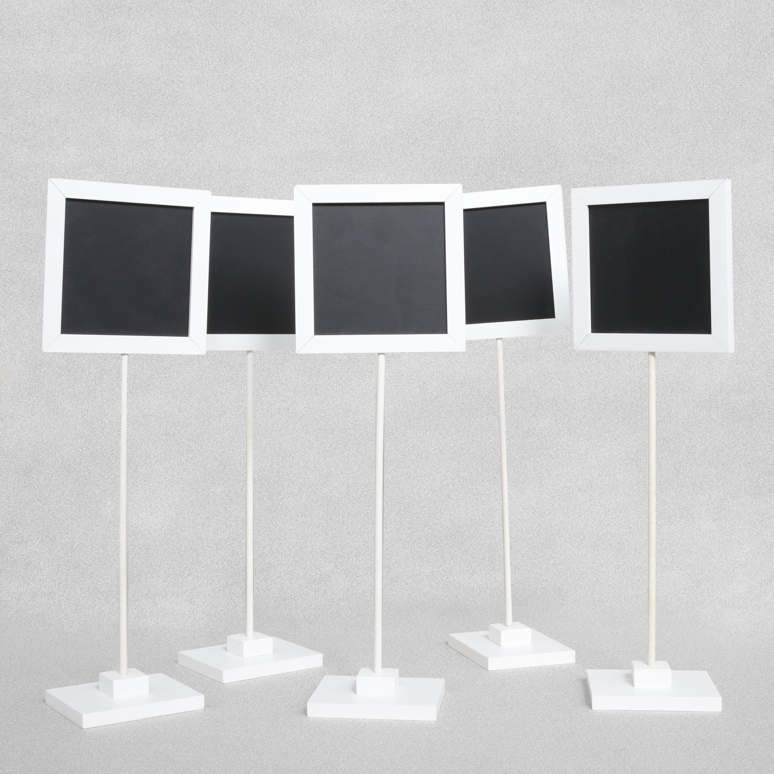 Vintage Rose Sign Chalkboard, White - Set of 5