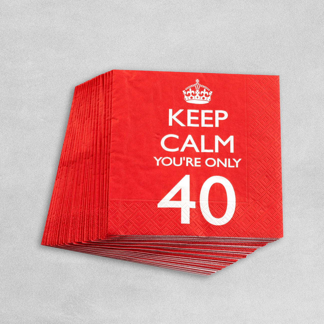 Keep Calm You're Only 40 Paper Napkins - Pack of 16
