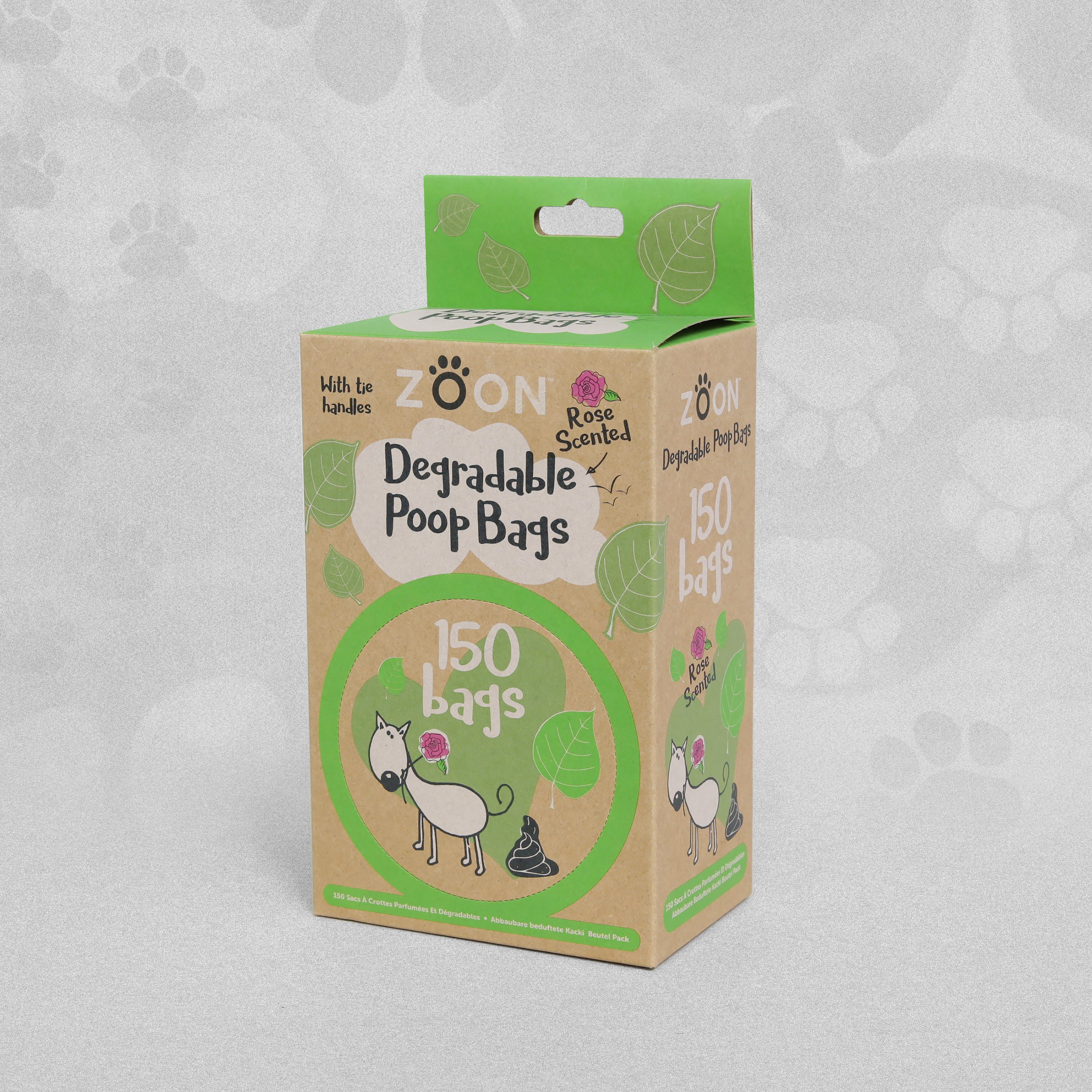Zoon Degradable 150 Poop Bags - Rose Scented