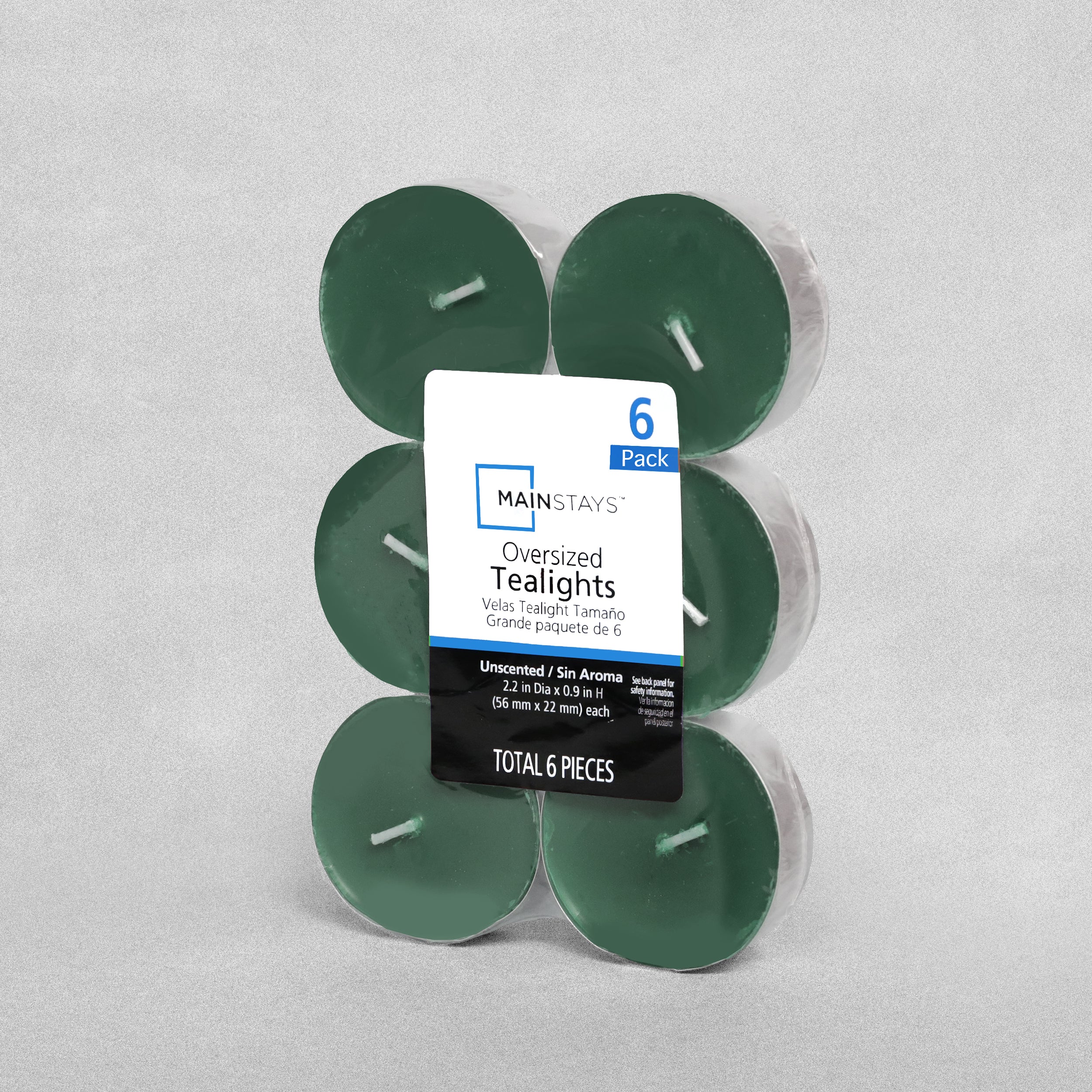 Oversized Unscented Tealights - Random Colour - 6pcs