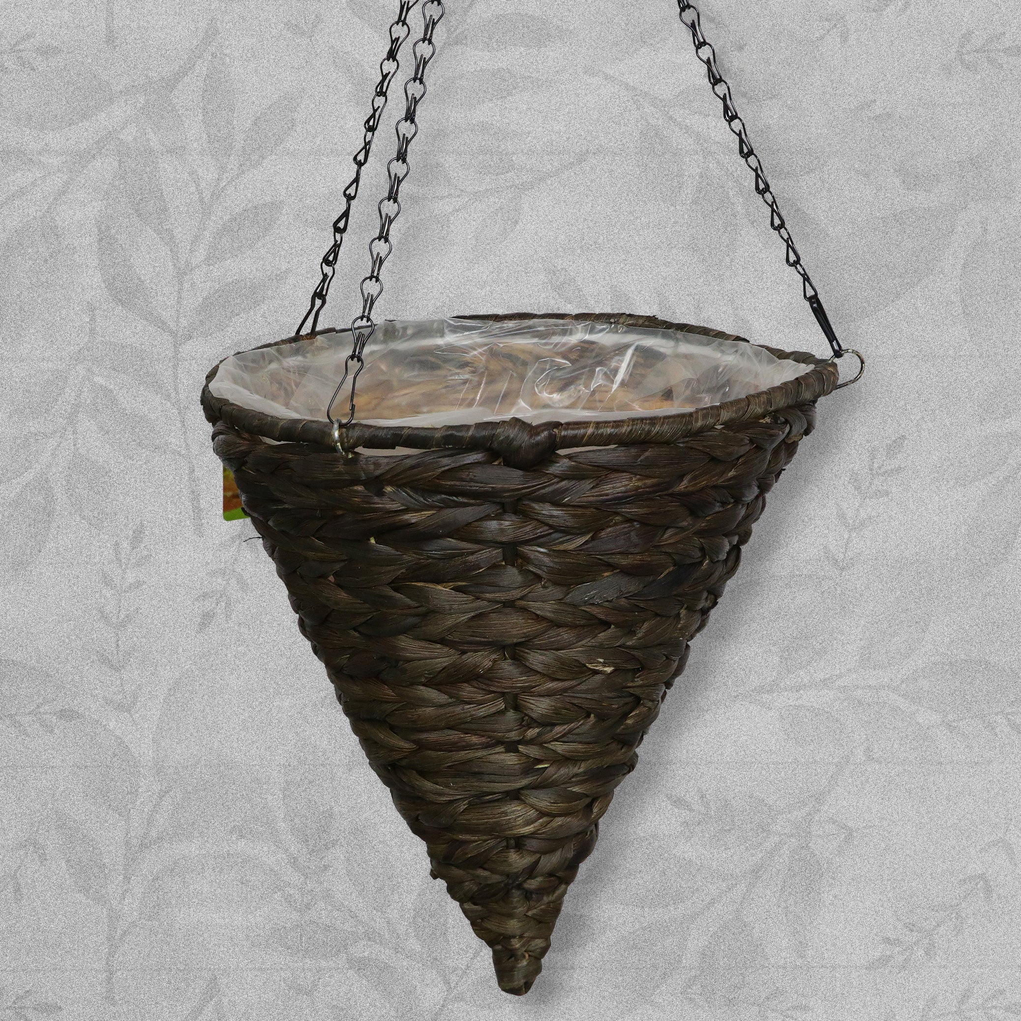 Panacea 12" Water Hyacinth Cone Hanging Basket