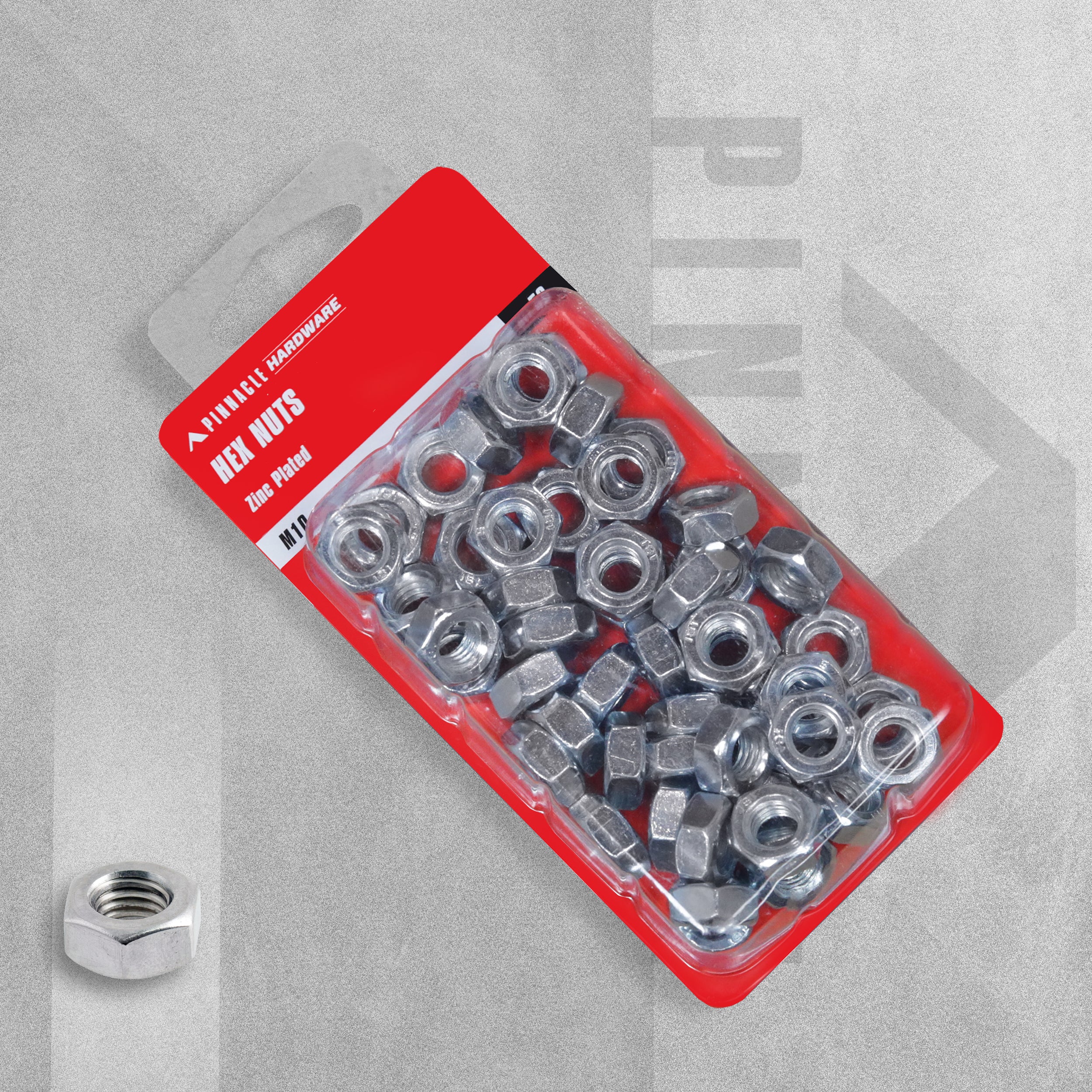 Sandleford Pinnacle Hardware - Hex Nuts Zinc Plated M10 - Pack of 50