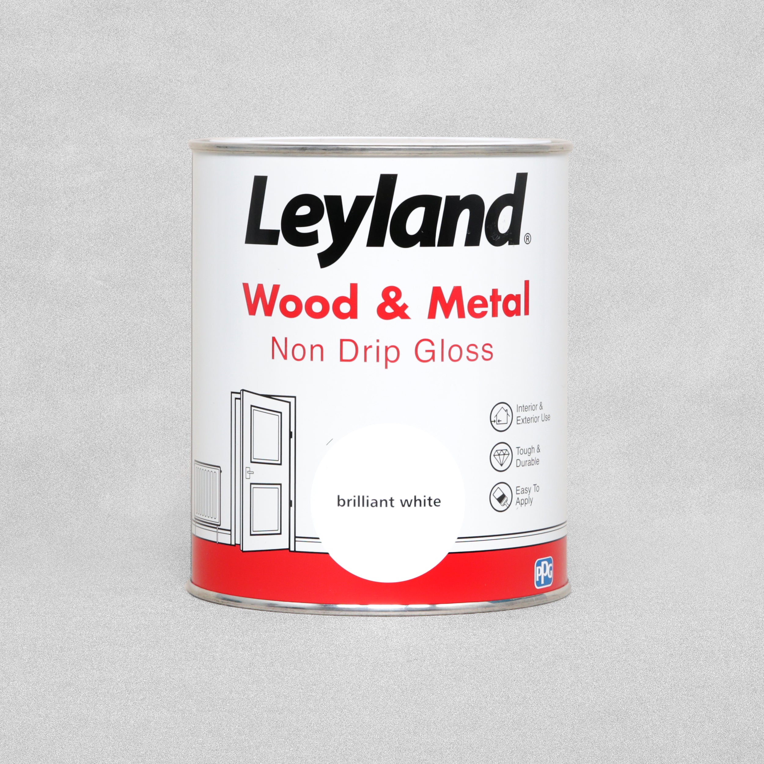 Leyland Wood and Metal Non Drip Gloss Paint 750ml - Brilliant White