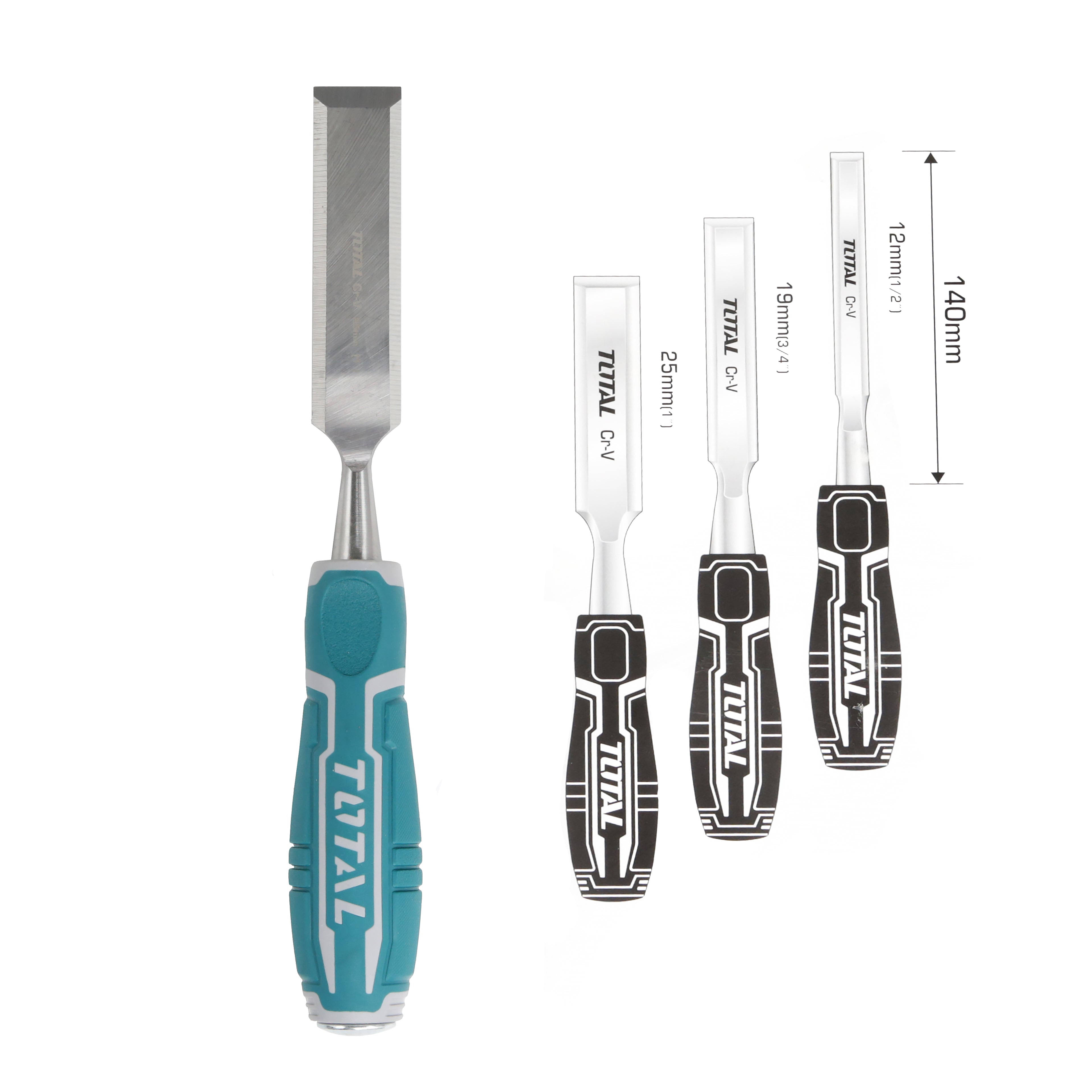 Total 3 Pcs Wood Chisel Set - THT41K0302