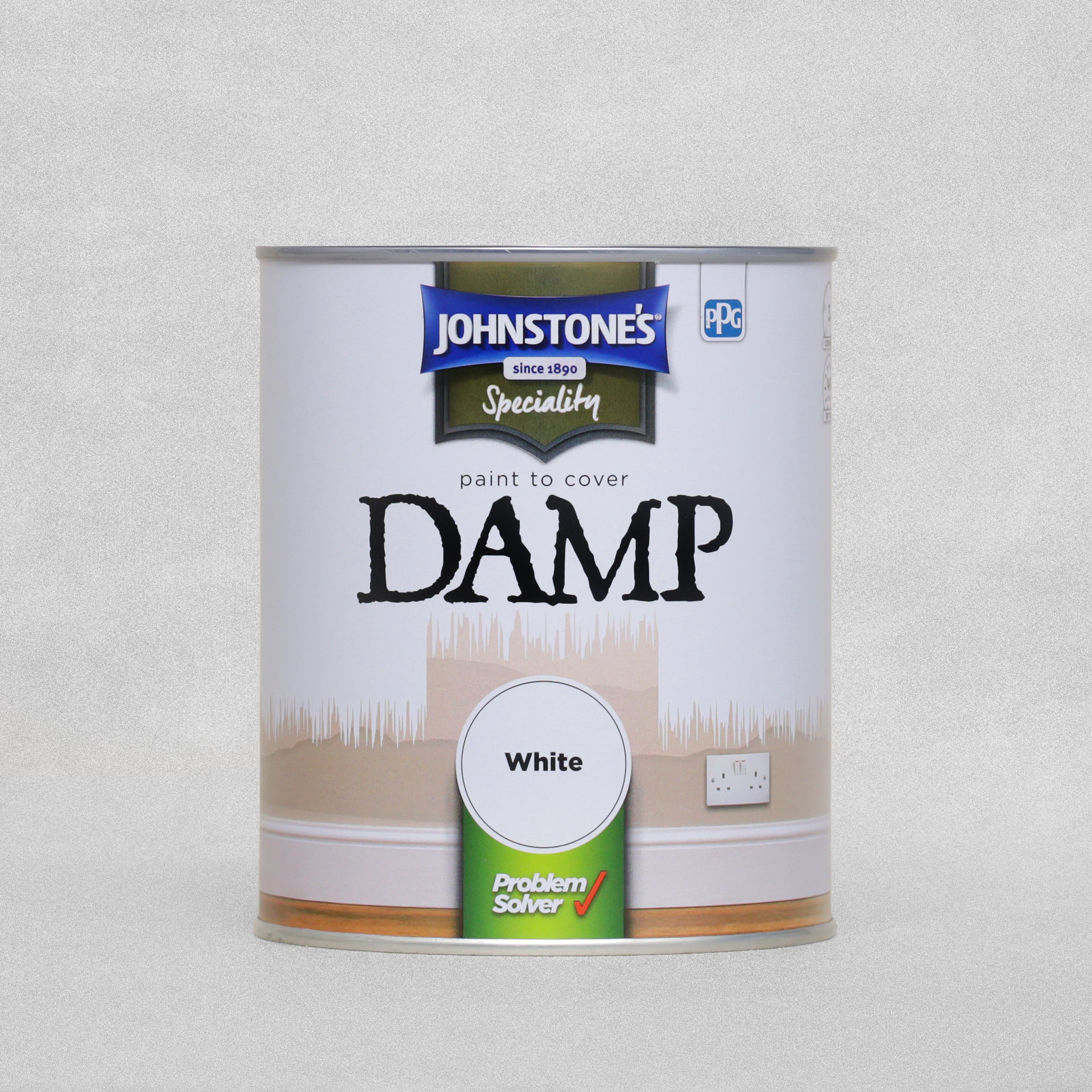 Johnstone's Speciality Damp Cover Paint White - 750ml