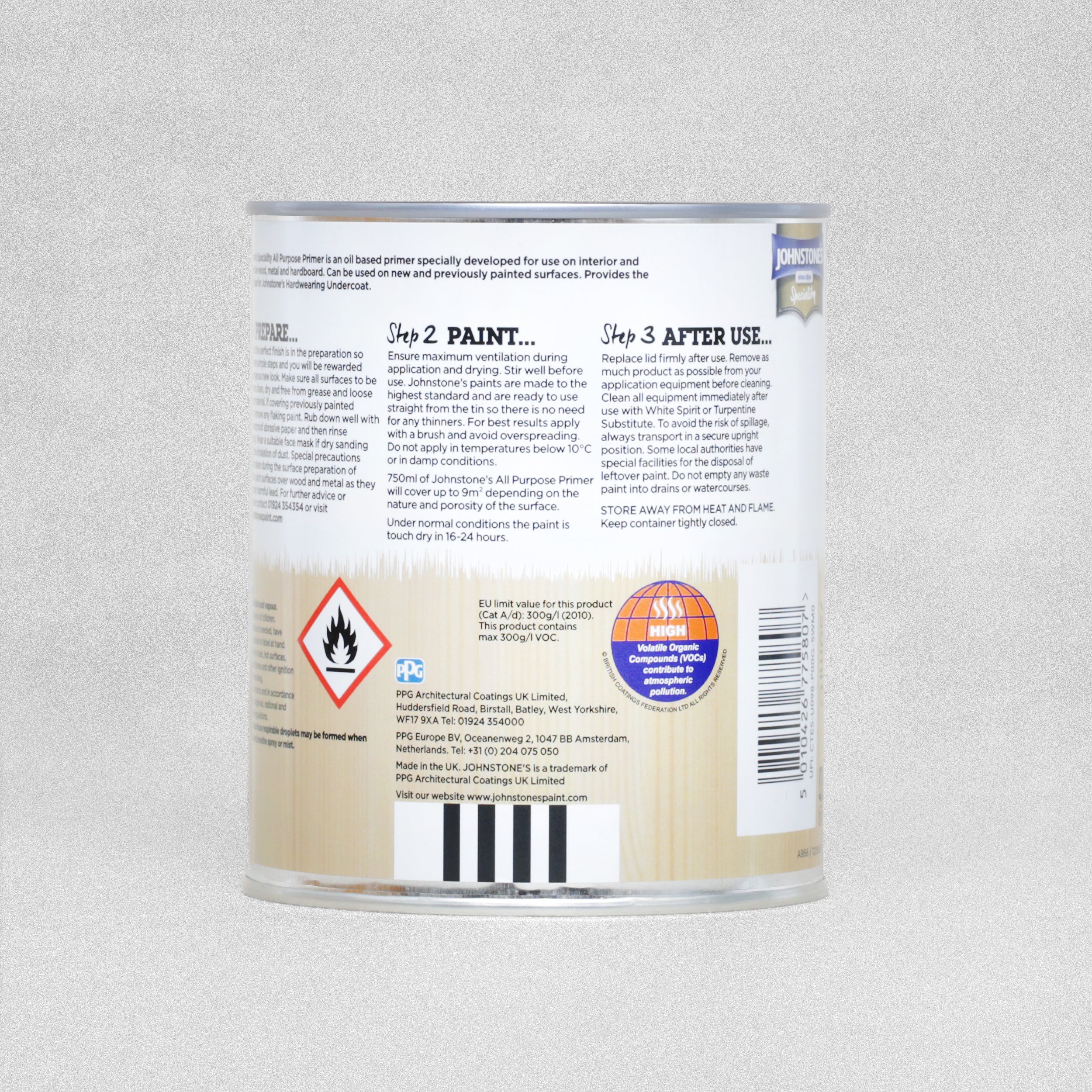 Johnstone's Speciality All-Purpose Primer White - 750ml