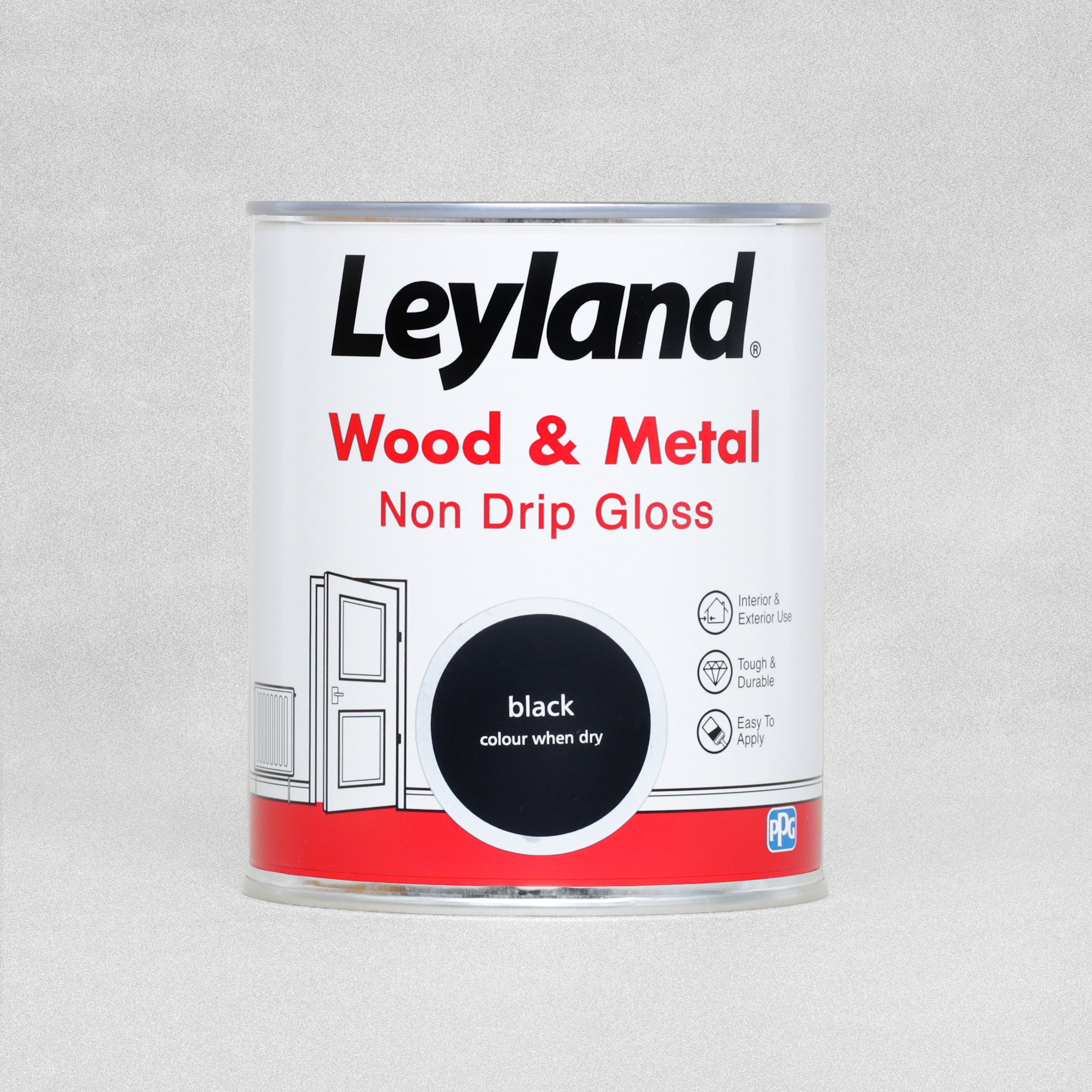 Leyland Wood and Metal Non Drip Gloss Paint 750ml - Black