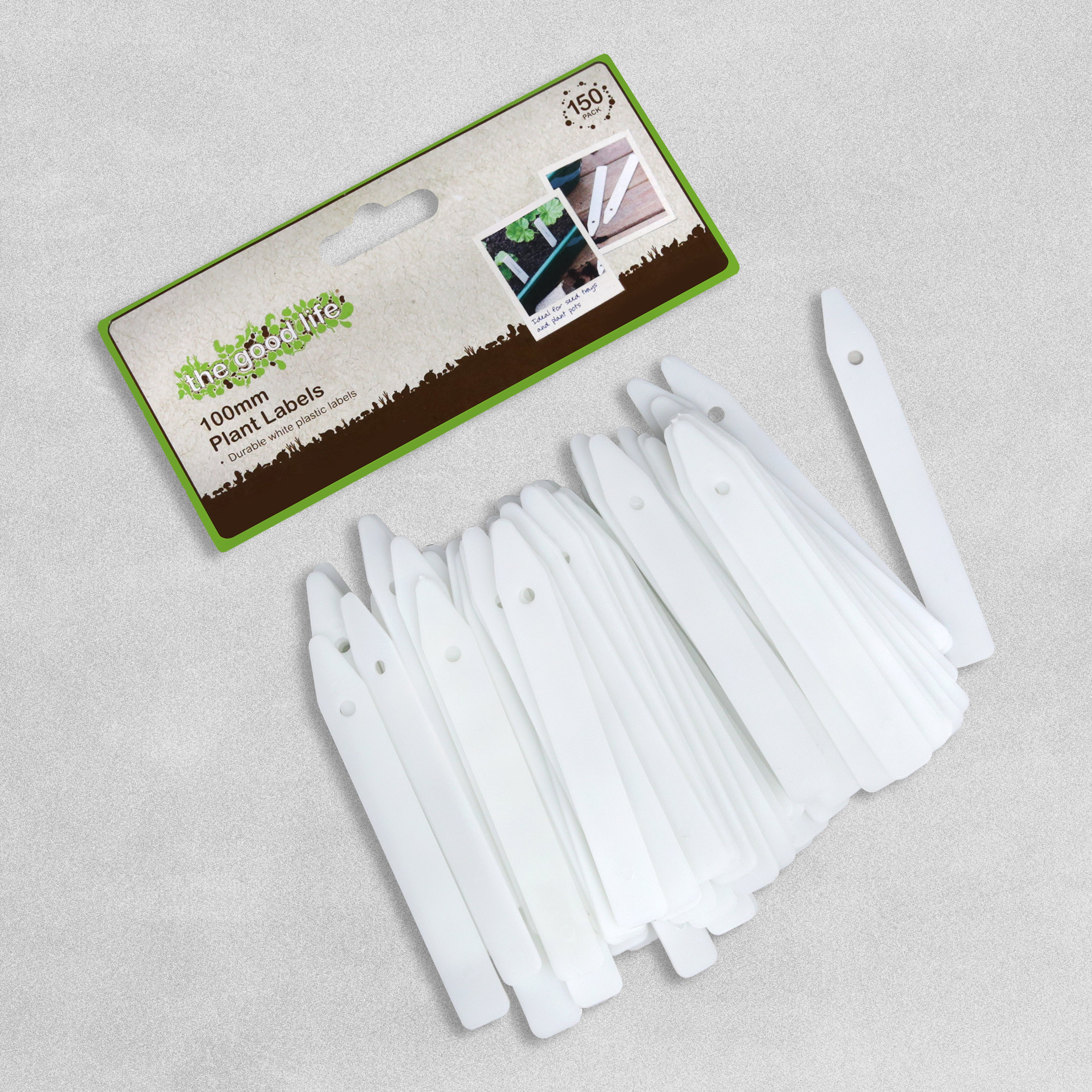 10cm (4″) White Plant Labels - Rigid Long Life Reusable - Pack of 150