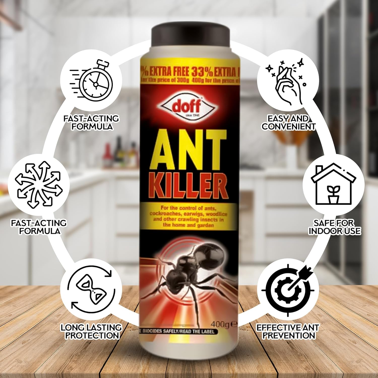 Doff Ant Killer Powder - 400g + 33% Extra Free