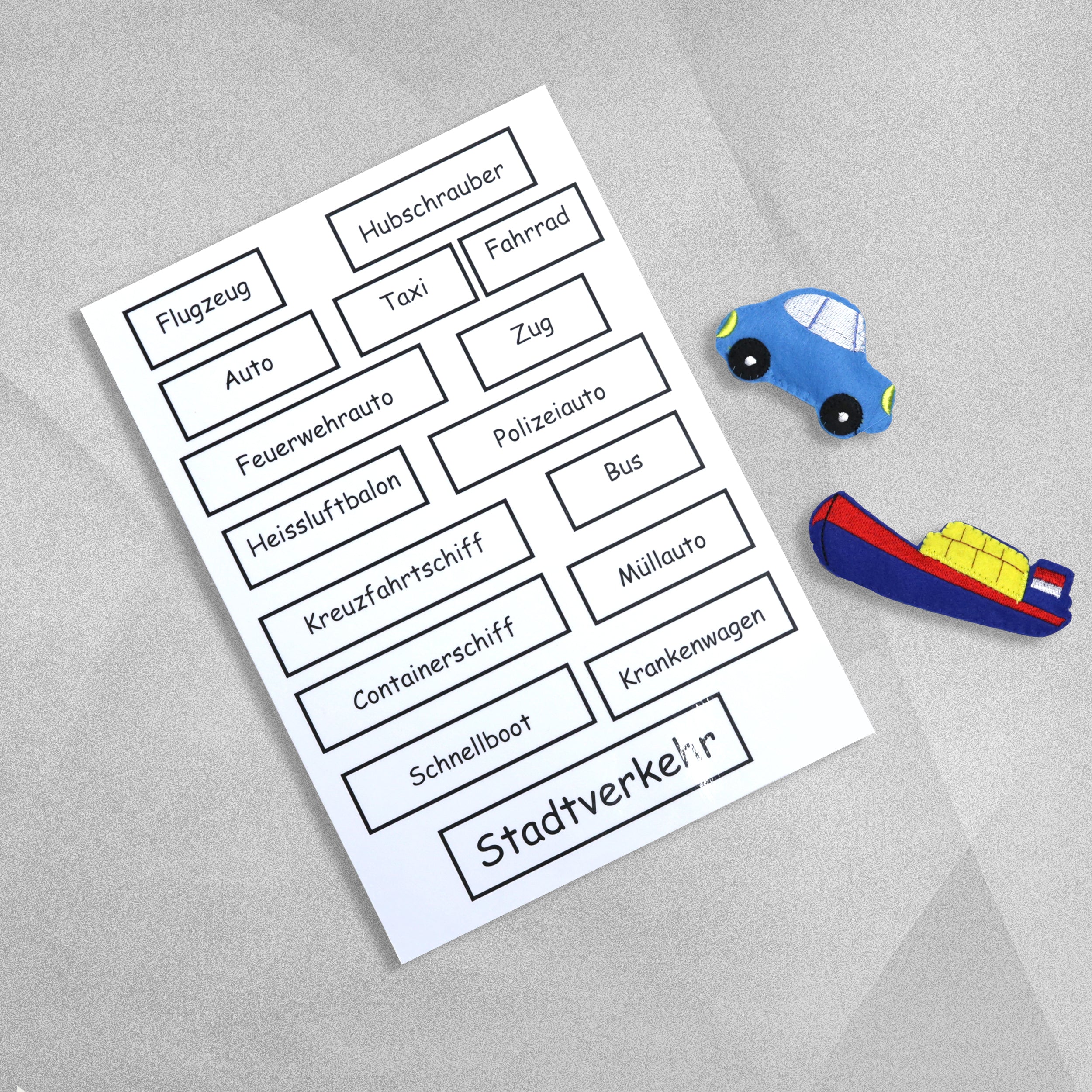 'Things We Ride' Wall Hanging - Learn German