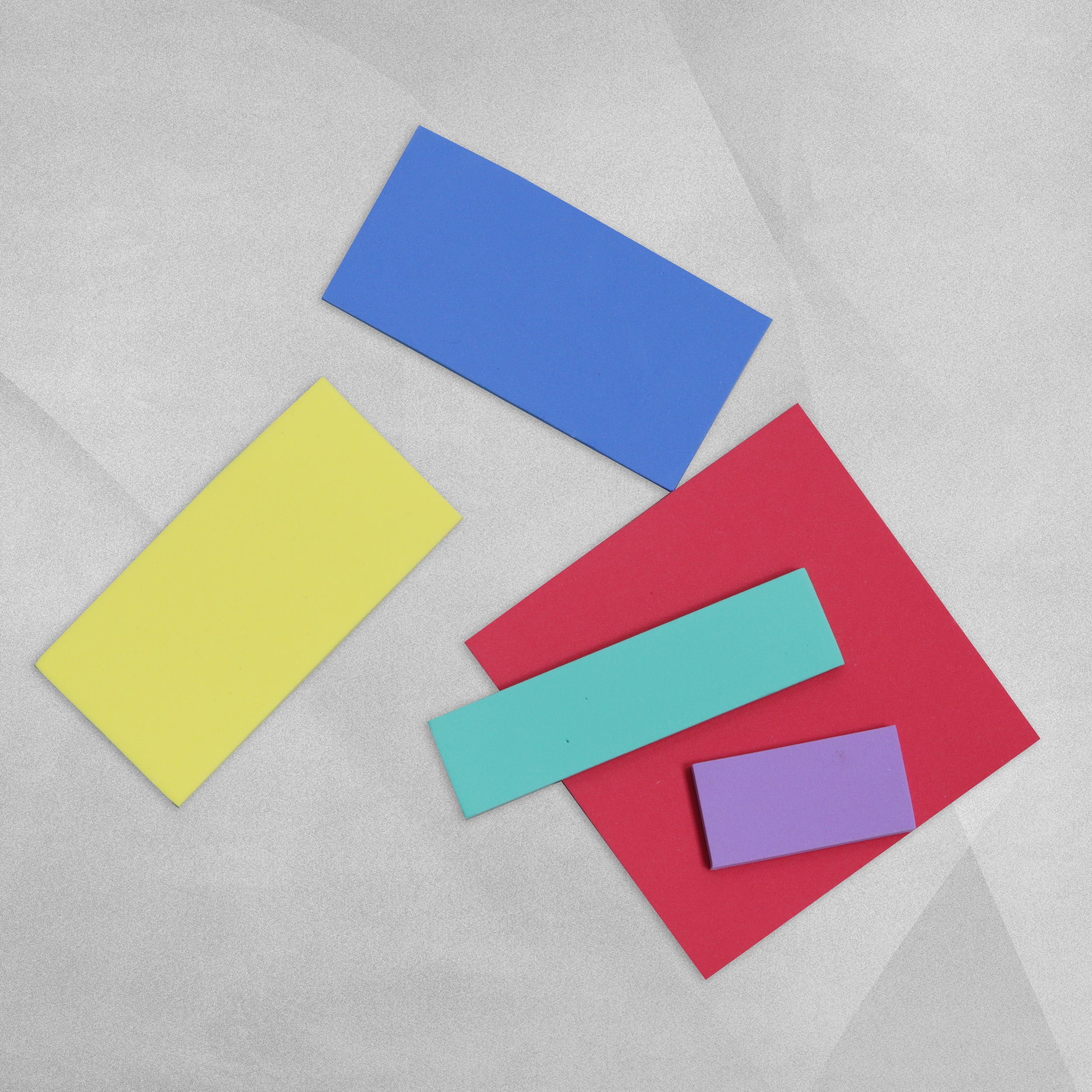 Foam Rectangular and Square Fraction Shapes x 6