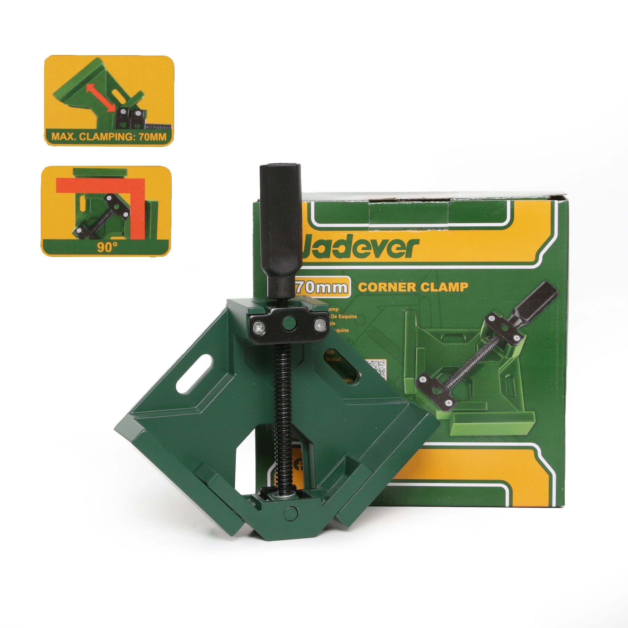 Jadever 70mm Single Screw Corner Clamp