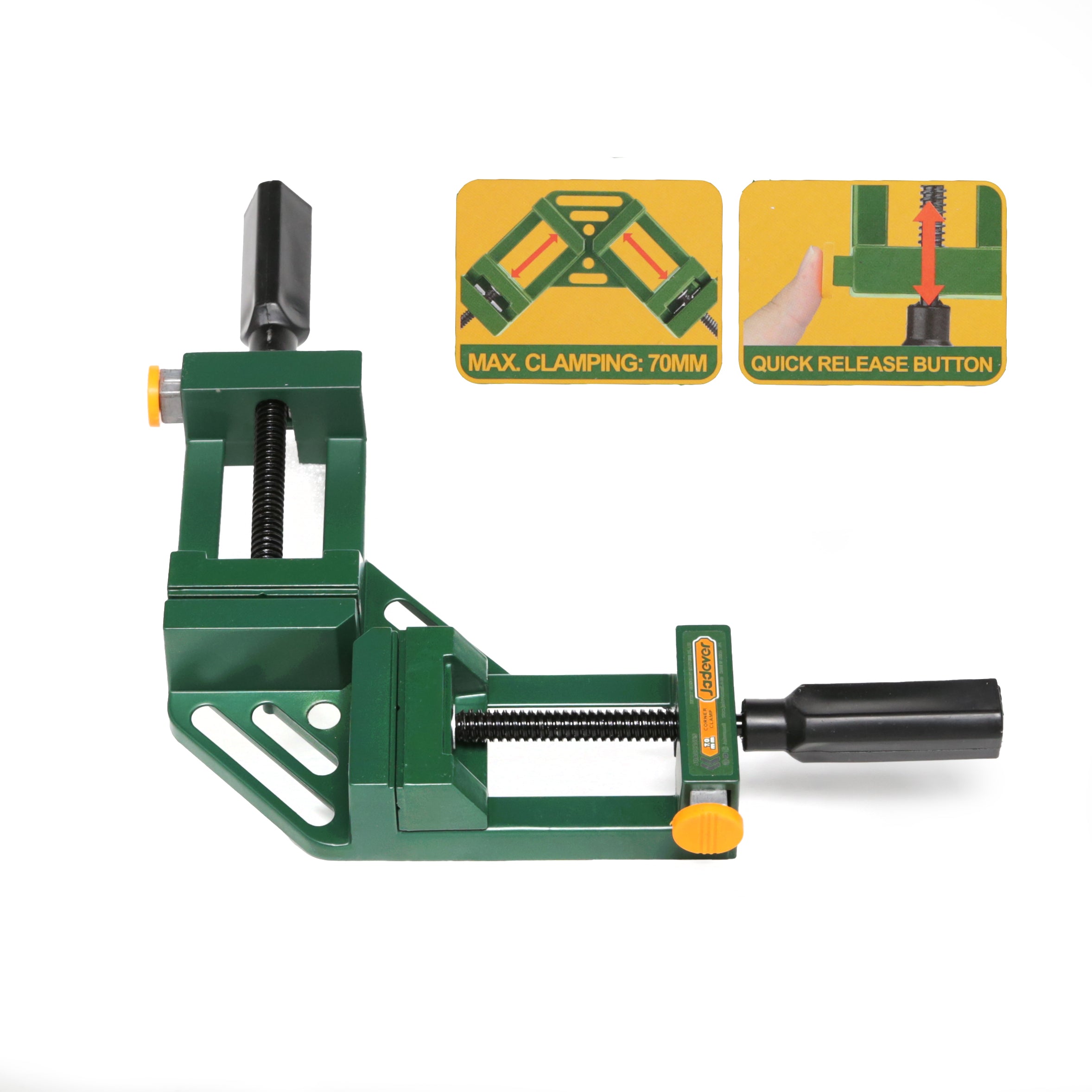Jadever 70mm Double Screw Corner Clamp