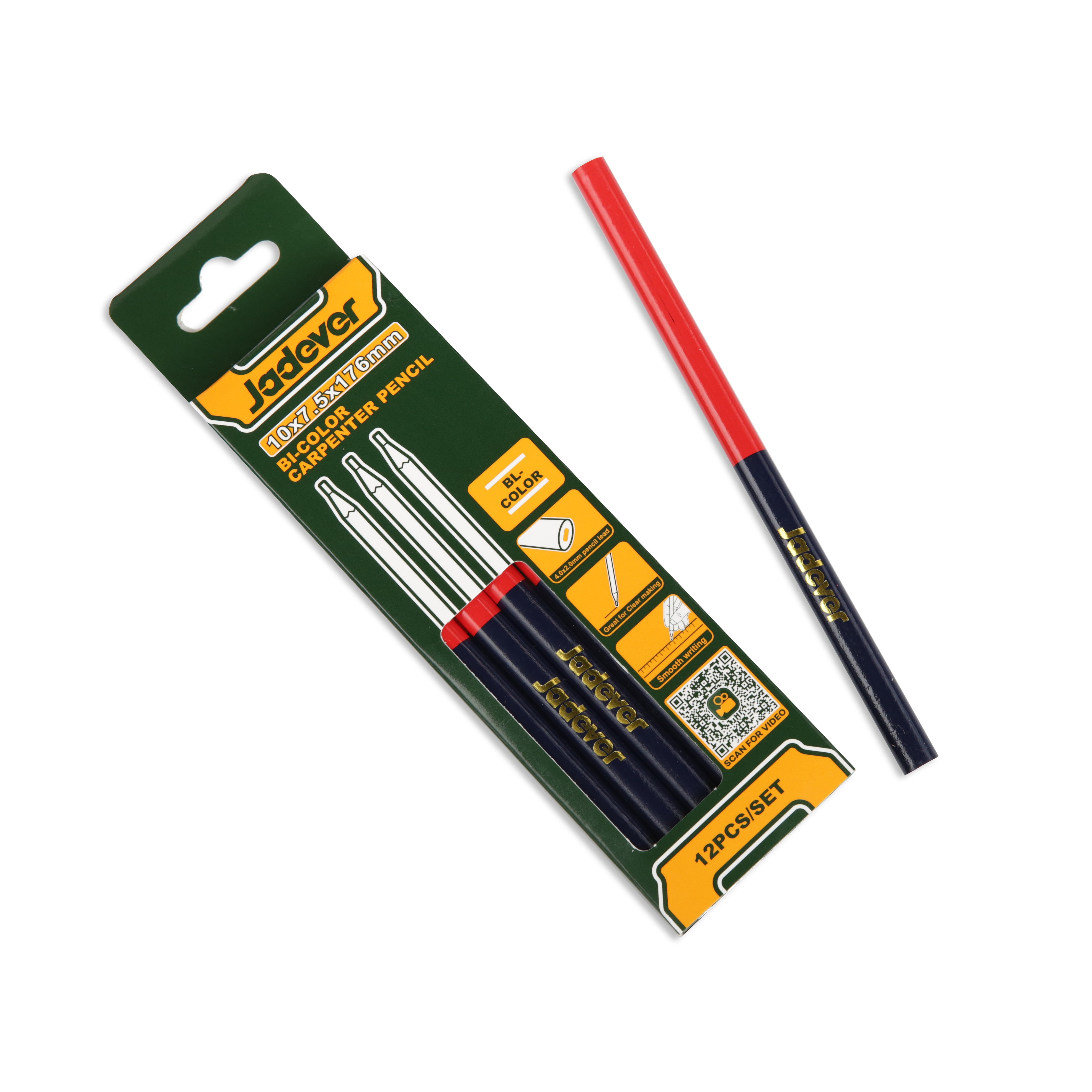 Jadever Bi-Colour Carpenter Pencils