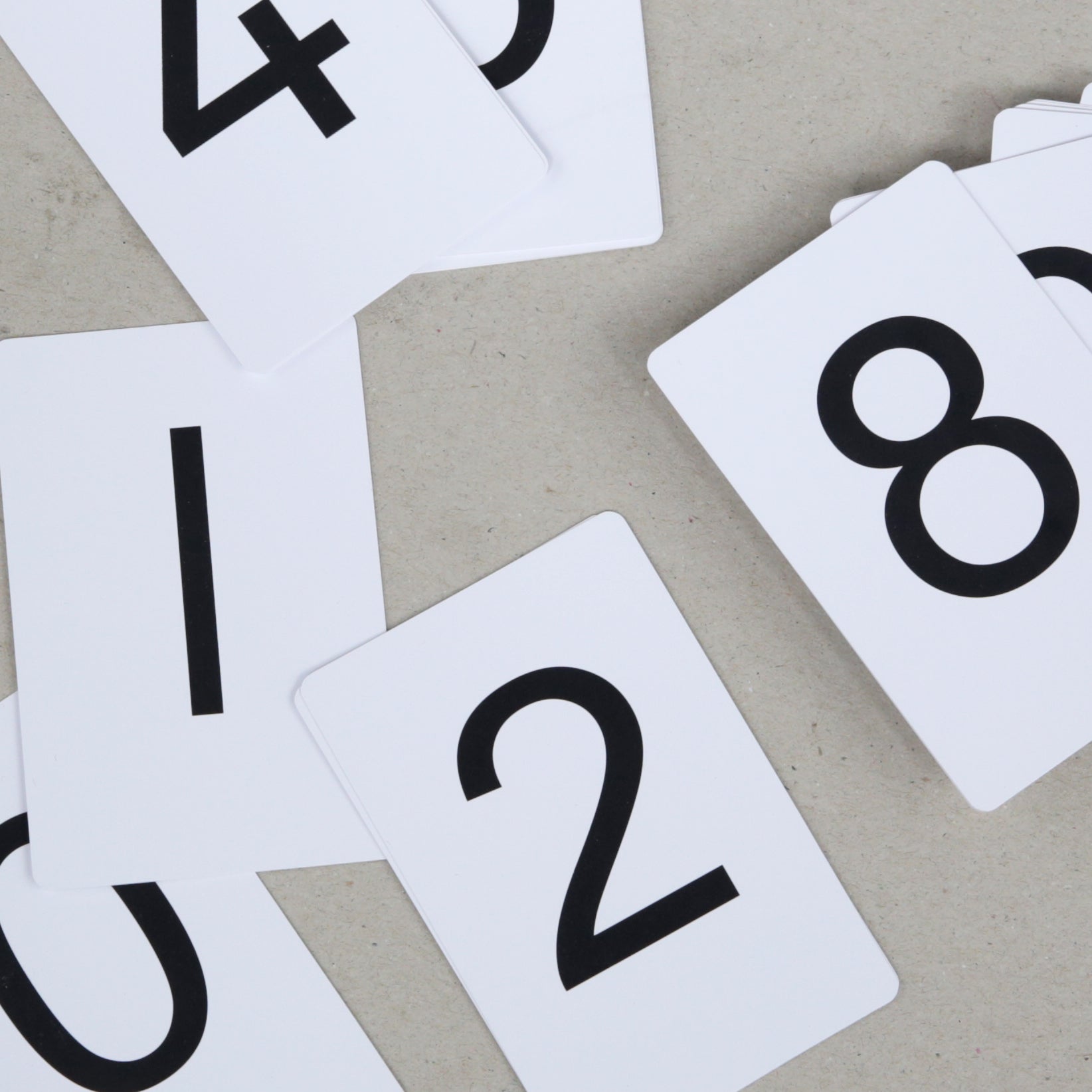 Plastic Number Cards 0-10 (5 Sets of 11 - 55 Cards)