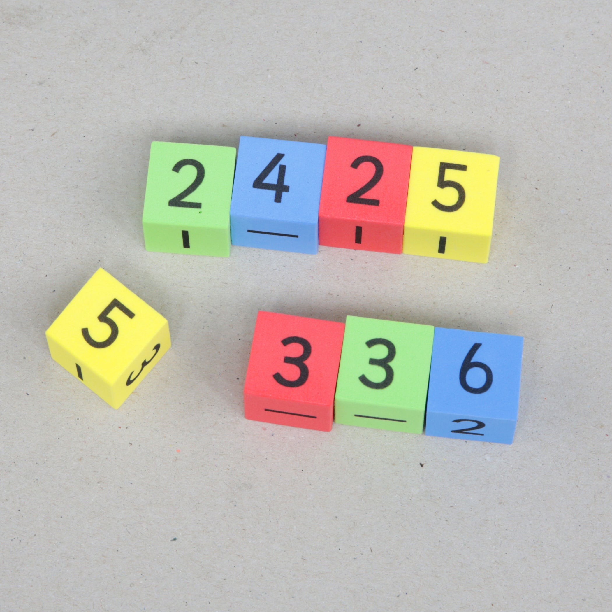 Number Game Dice Set of 8