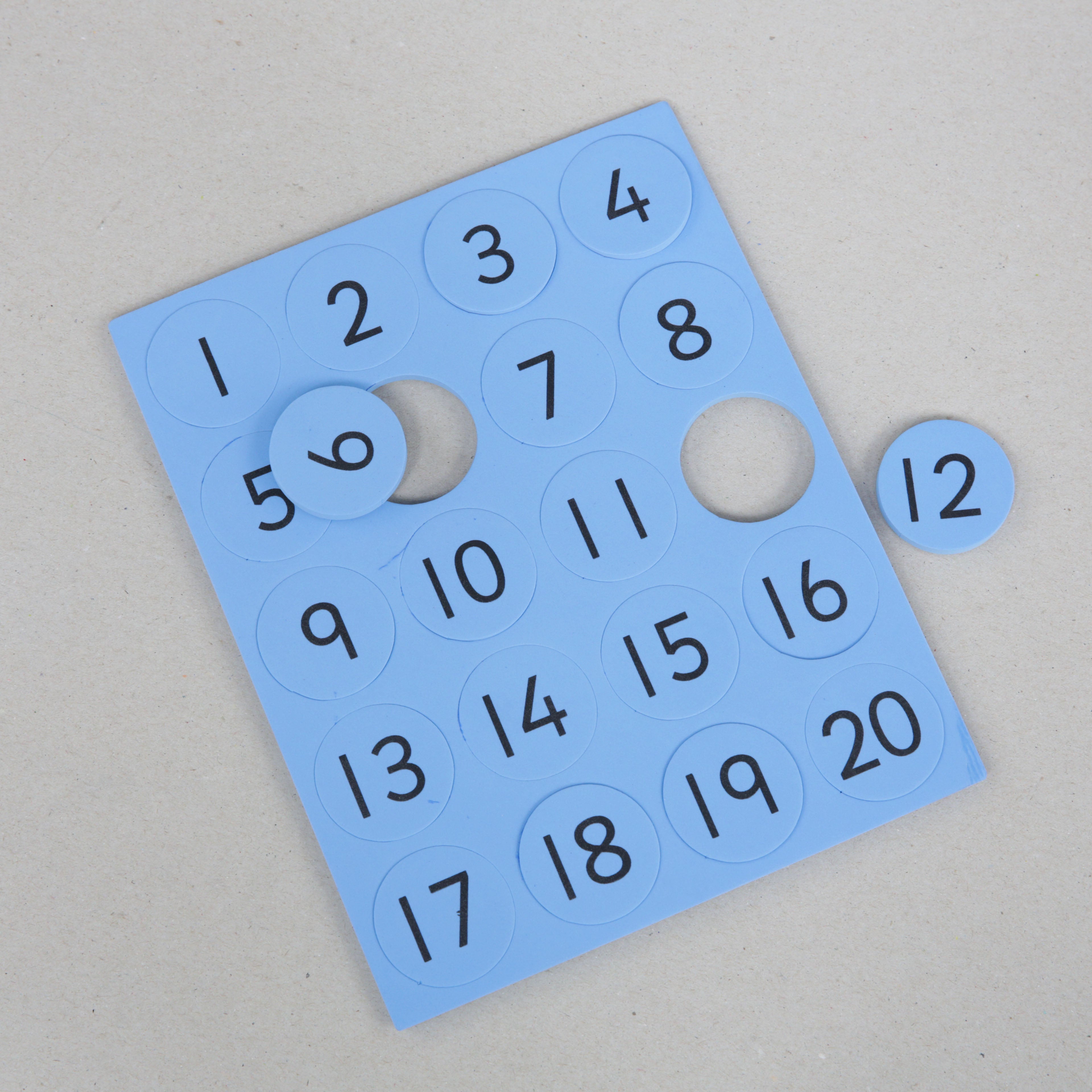 Foam Circles 1-20 with velcro reverse