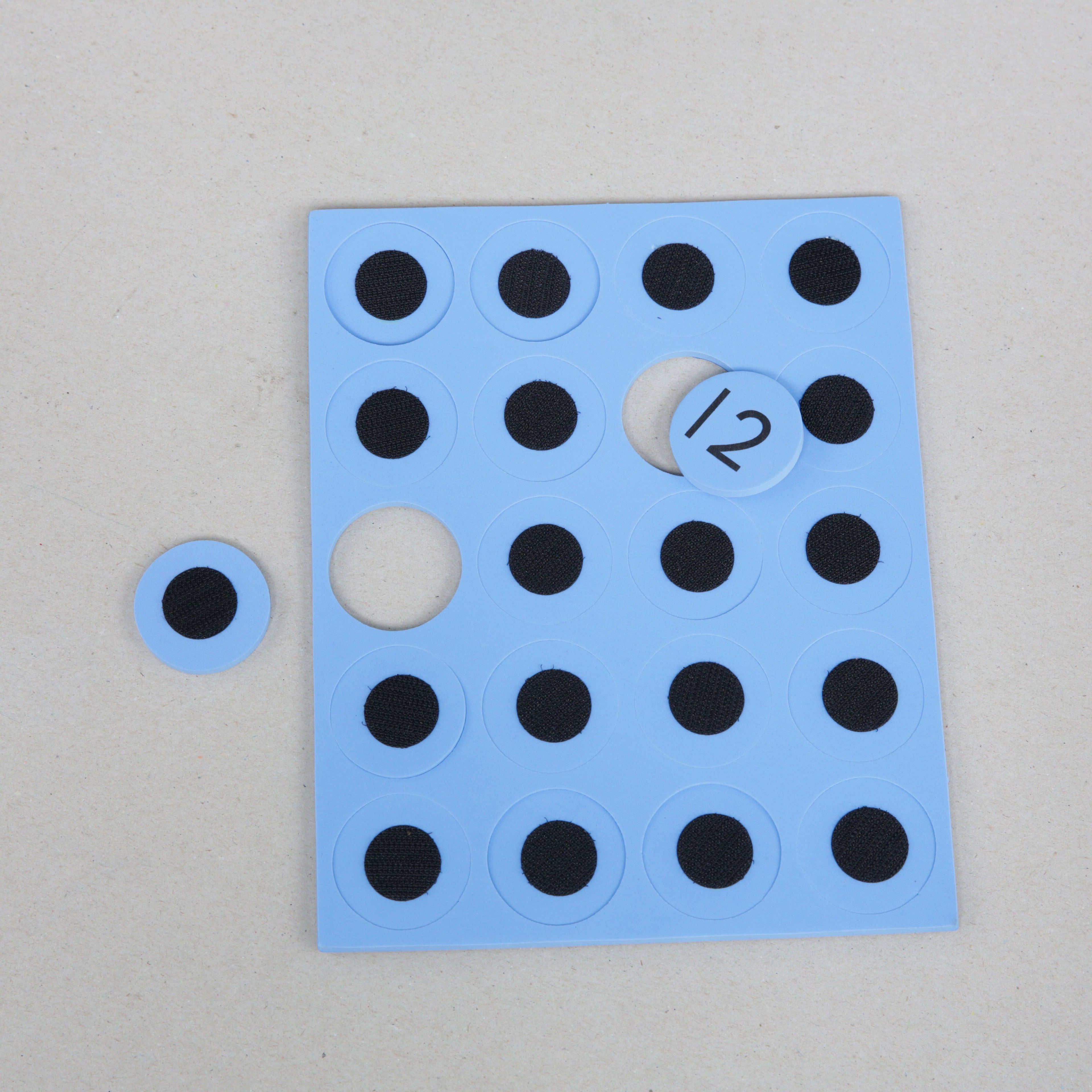Foam Circles 1-20 with velcro reverse