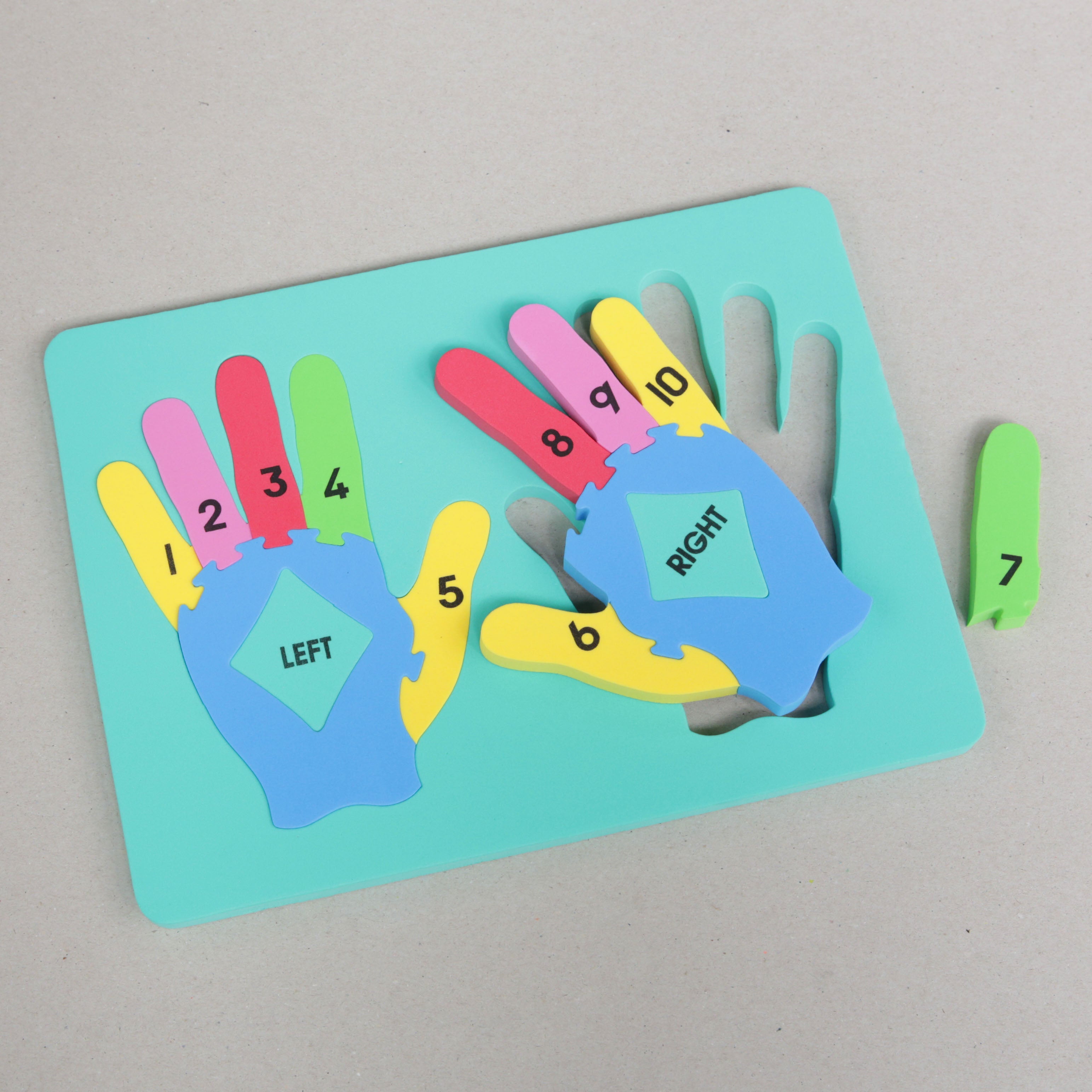 Foam Hands and Feet Number Puzzles