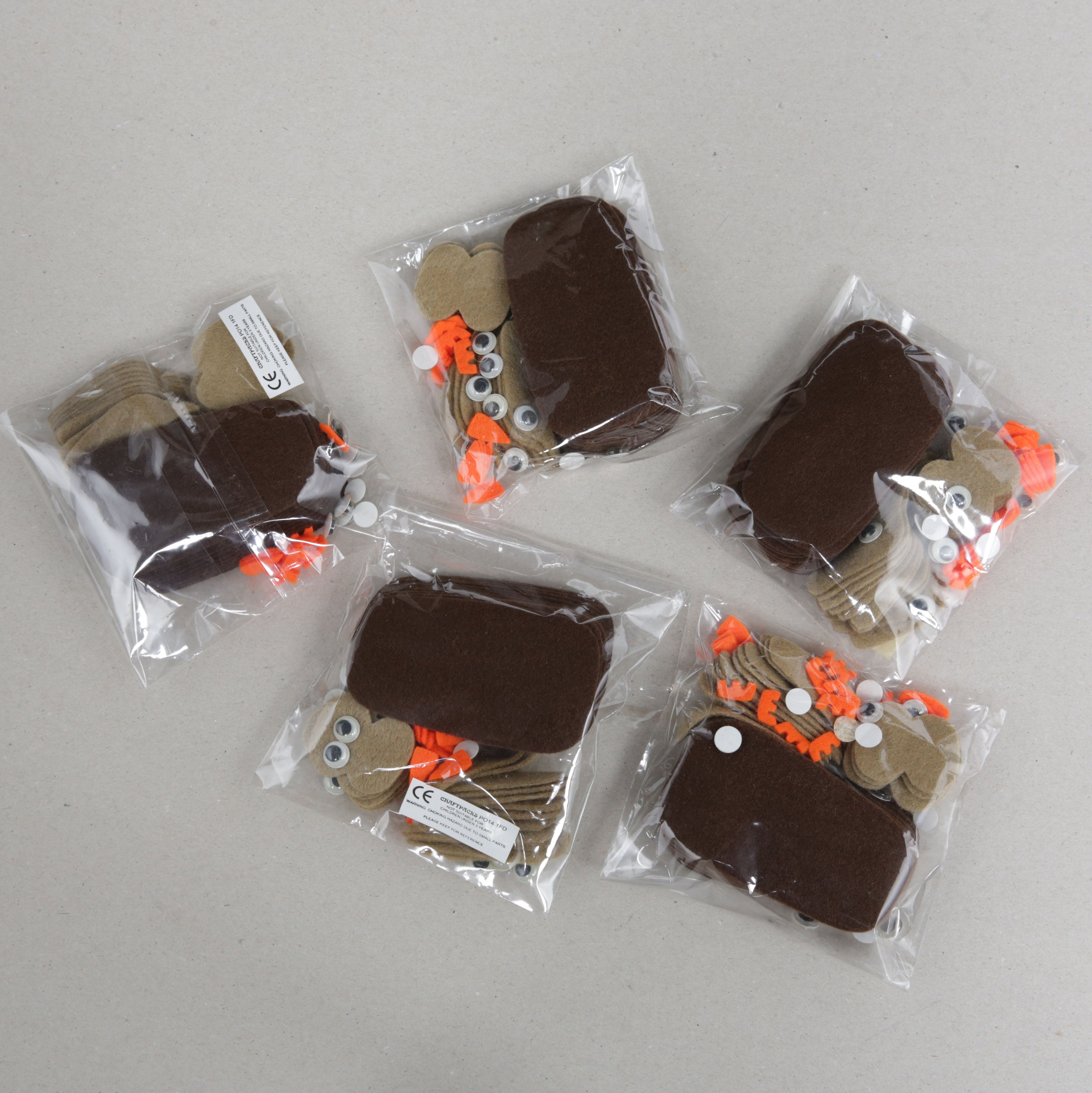 Felt Finger Puppet Kits - packs of 30