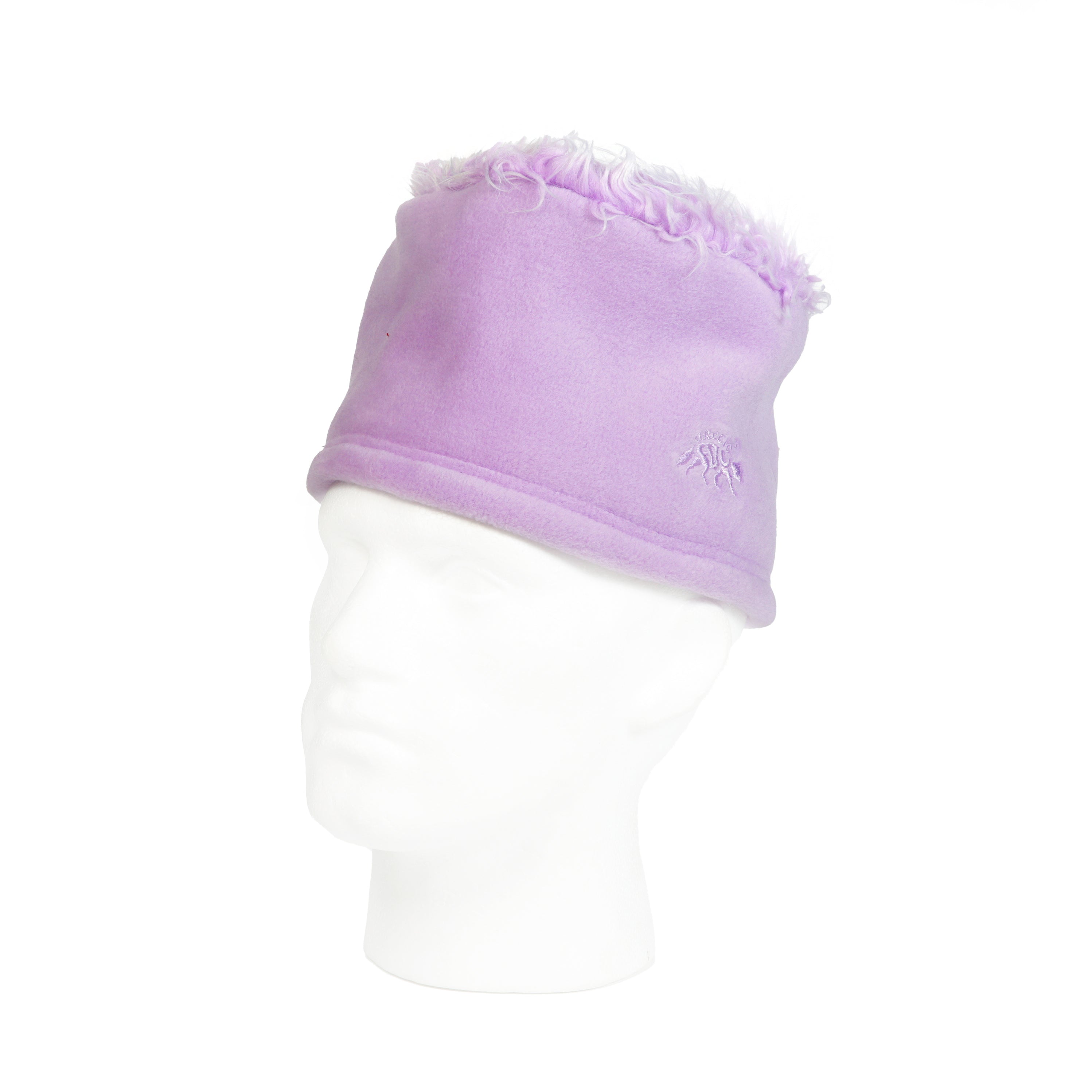 Arctic Fox Fleece Fur Topped Hat - Lilac