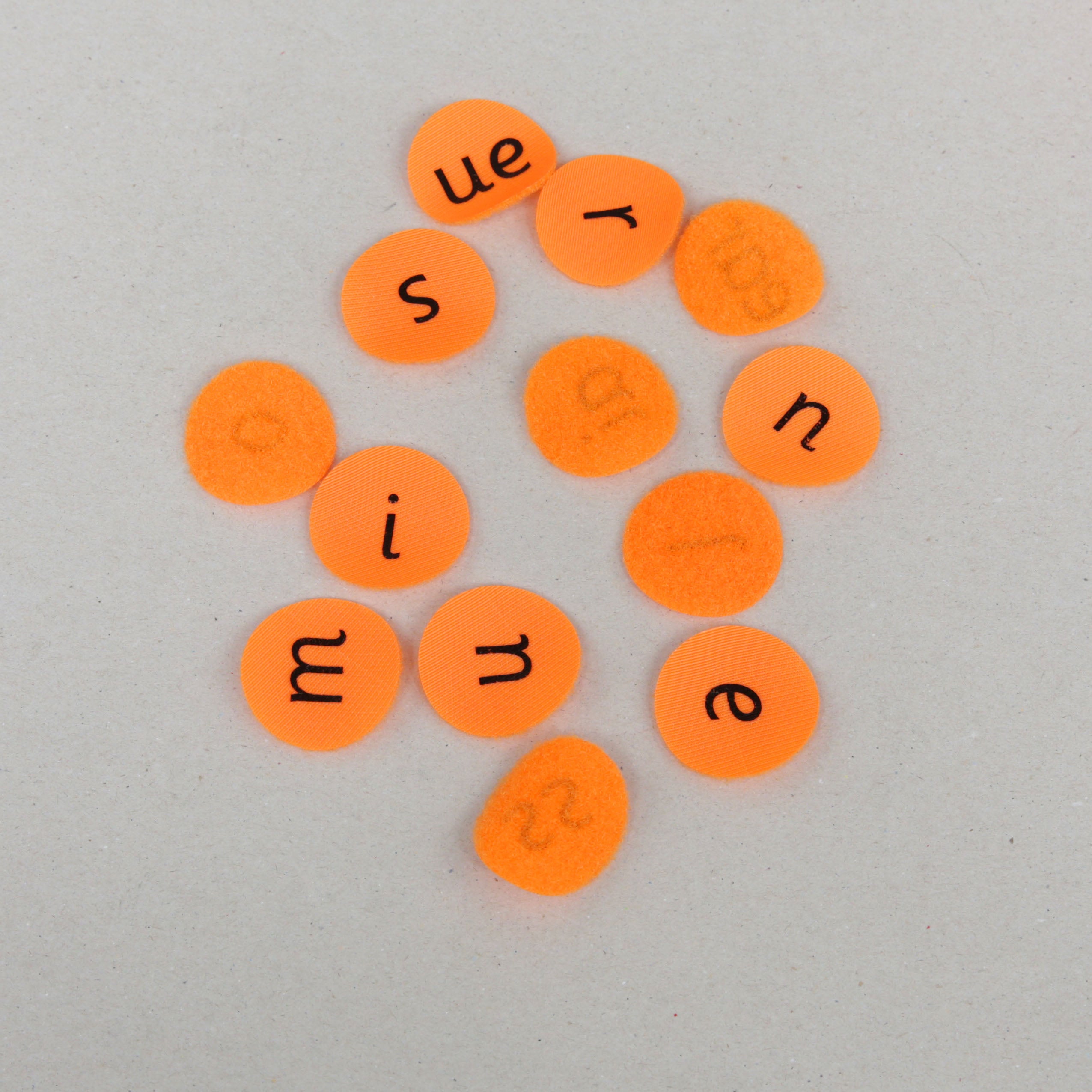 Orange Phonics Letters Packs with velcro reverse