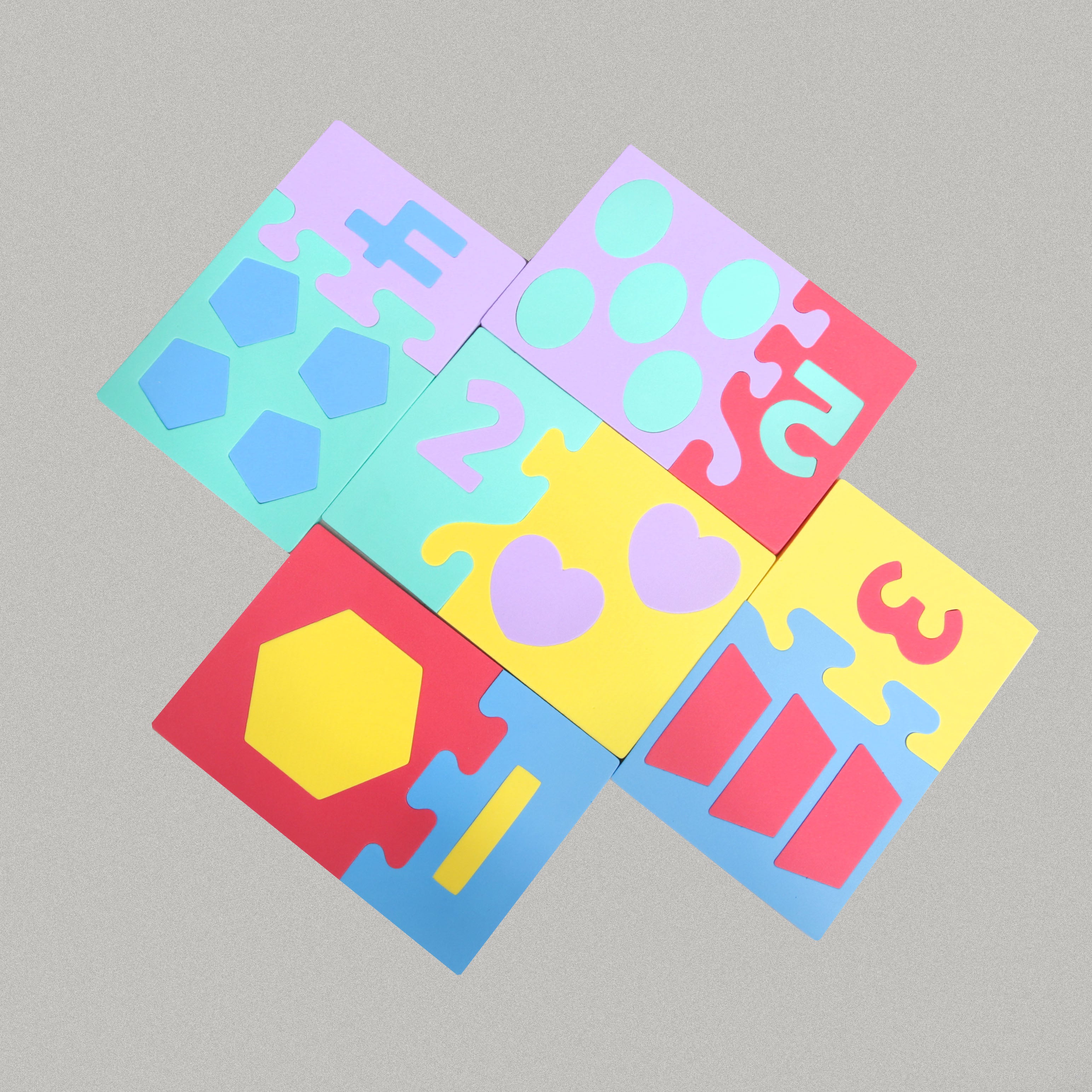 Foam Numbers and Shapes Puzzles