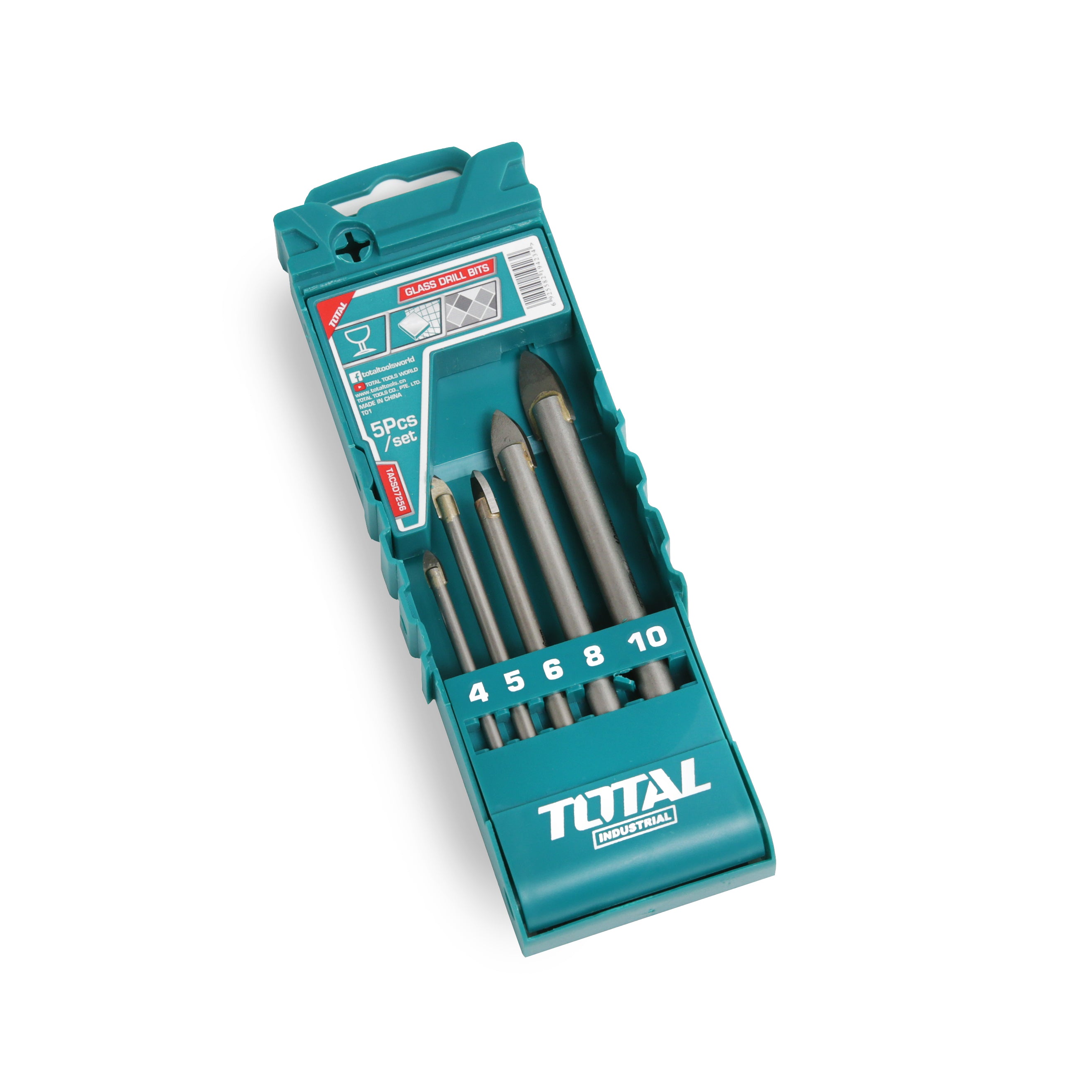 Total Glass Drill Bits - 5pcs - TACSD7256