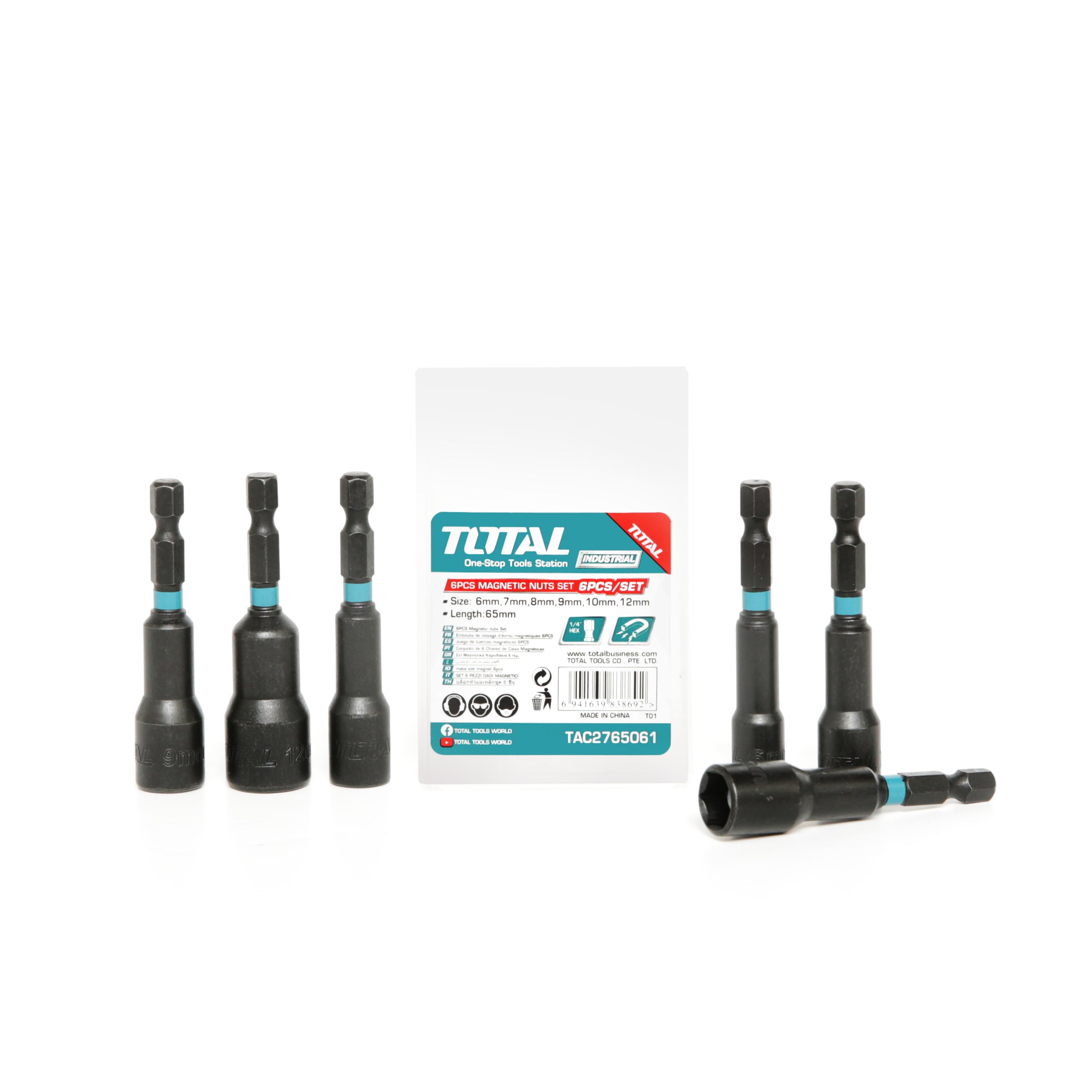Total Magnetic Nuts Set - 6pcs - TAC2765061