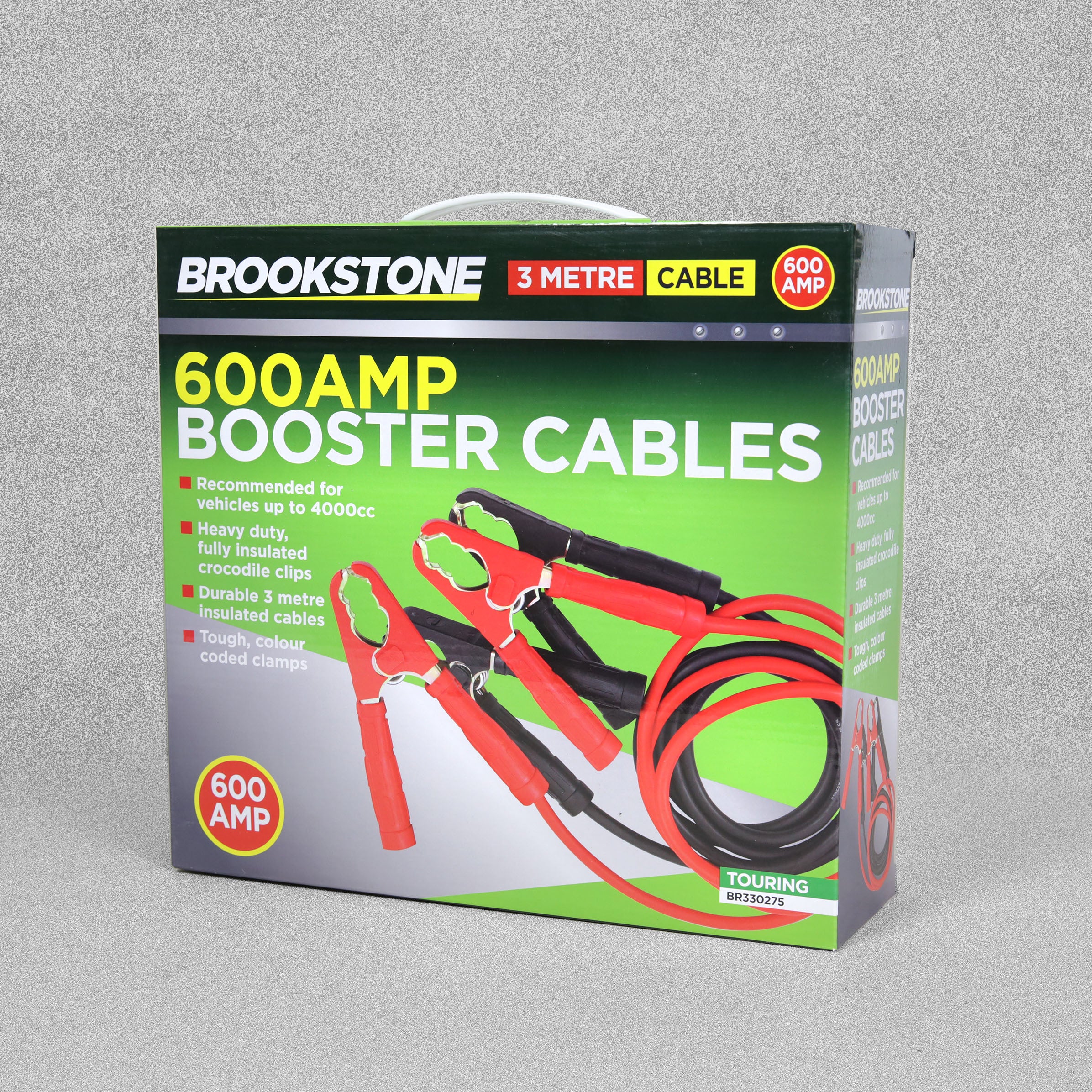 Brookstone 600 AMP Booster Cables (Jump Leads) - 3 Metre