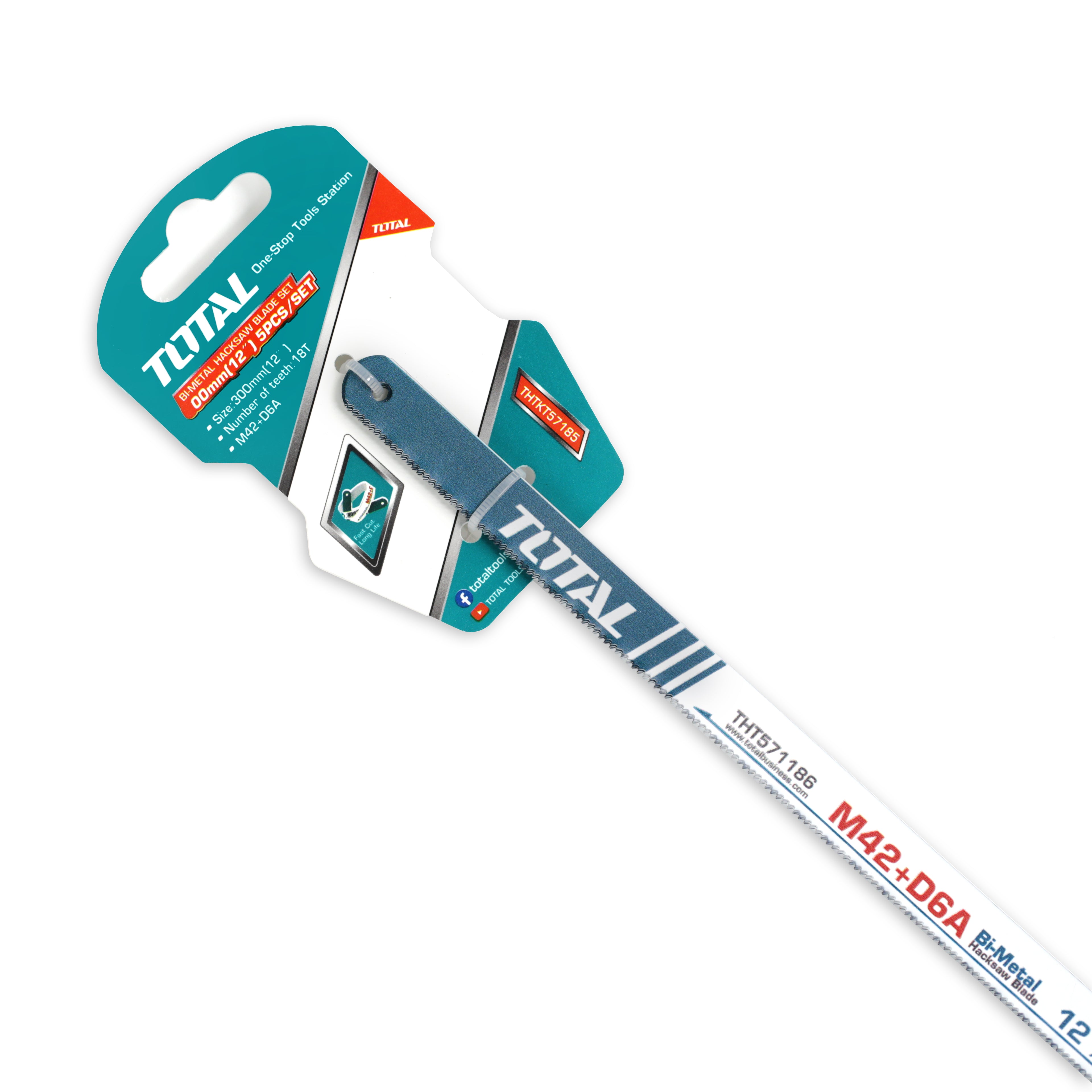 Total Bi-Metal Hacksaw Blades 300mm 18T - THTKT57185