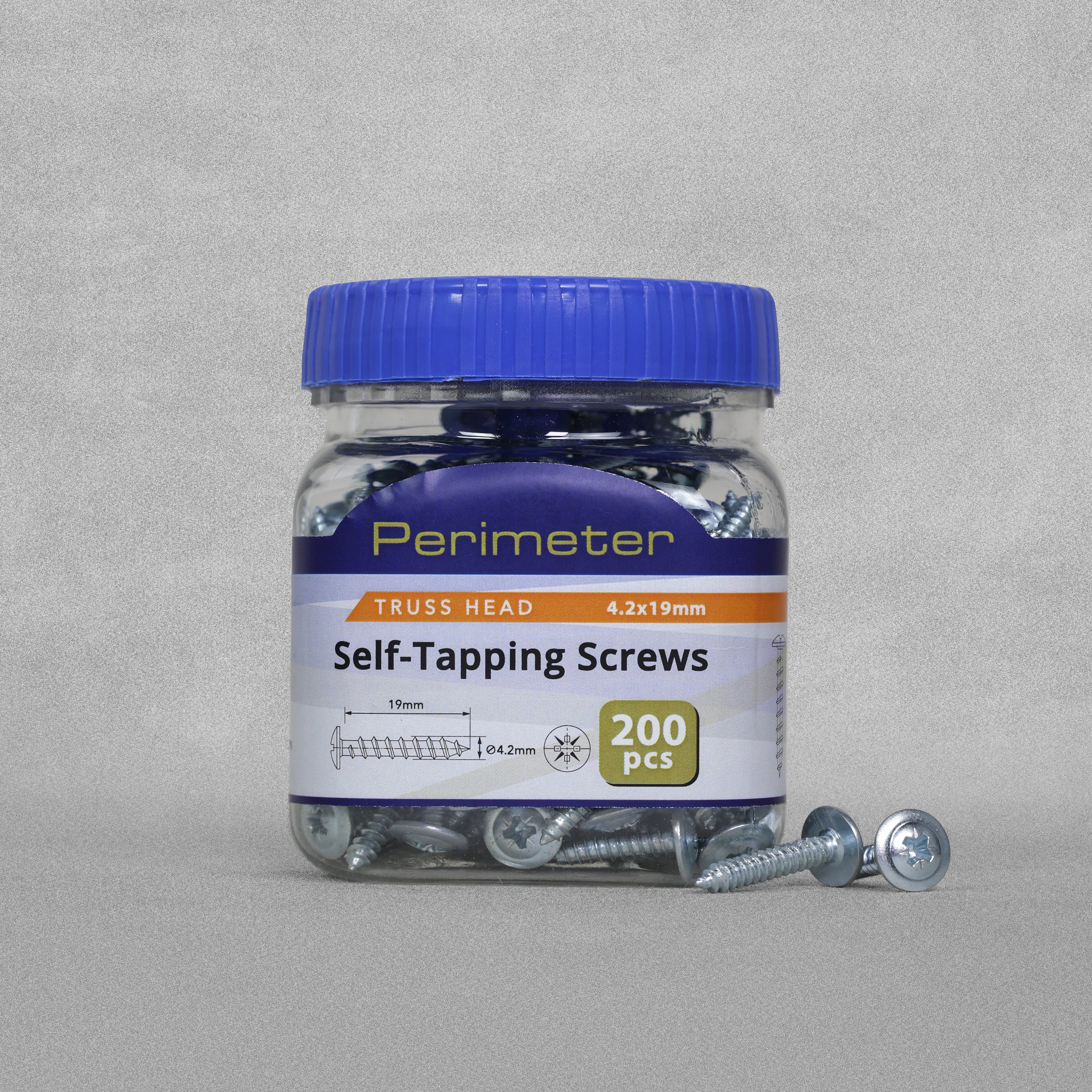 Perimeter Self-Tapping Screws - Truss Head Pozi Drive 4.2x19mm - Pack of 200