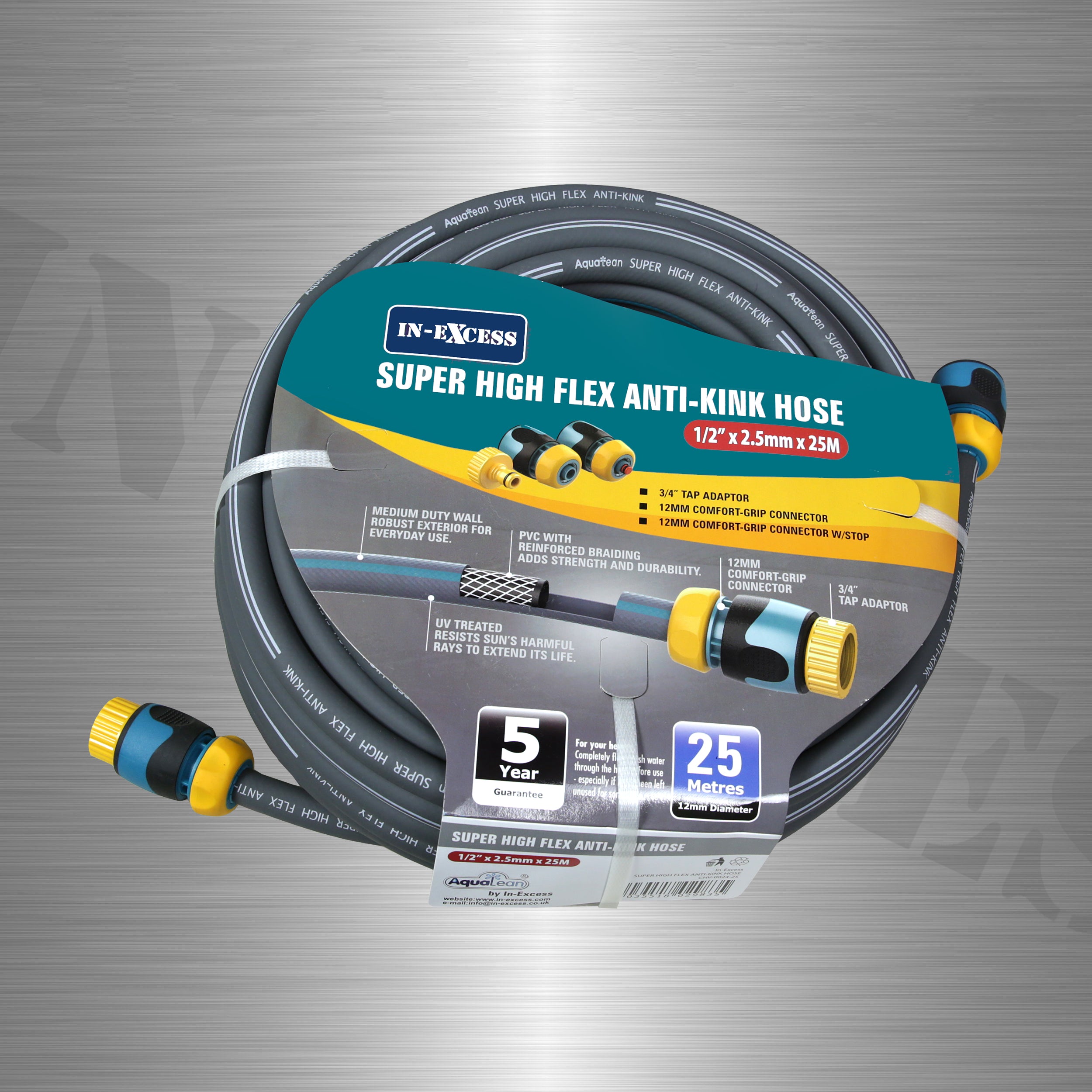 In-Excess Aqualean 25m Super High Flex Anti-Kink Premium Hose