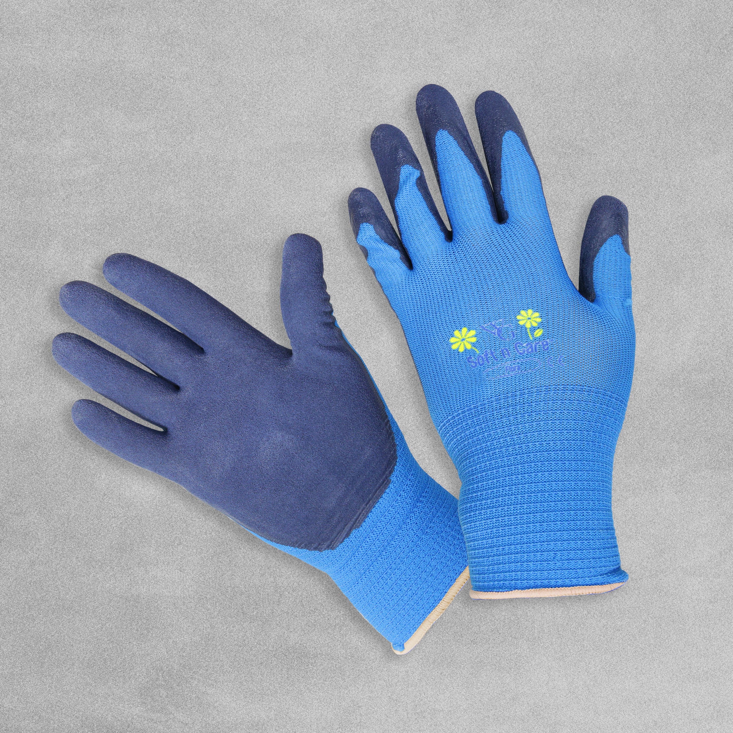 Soft n Care Garden gloves - bright blue