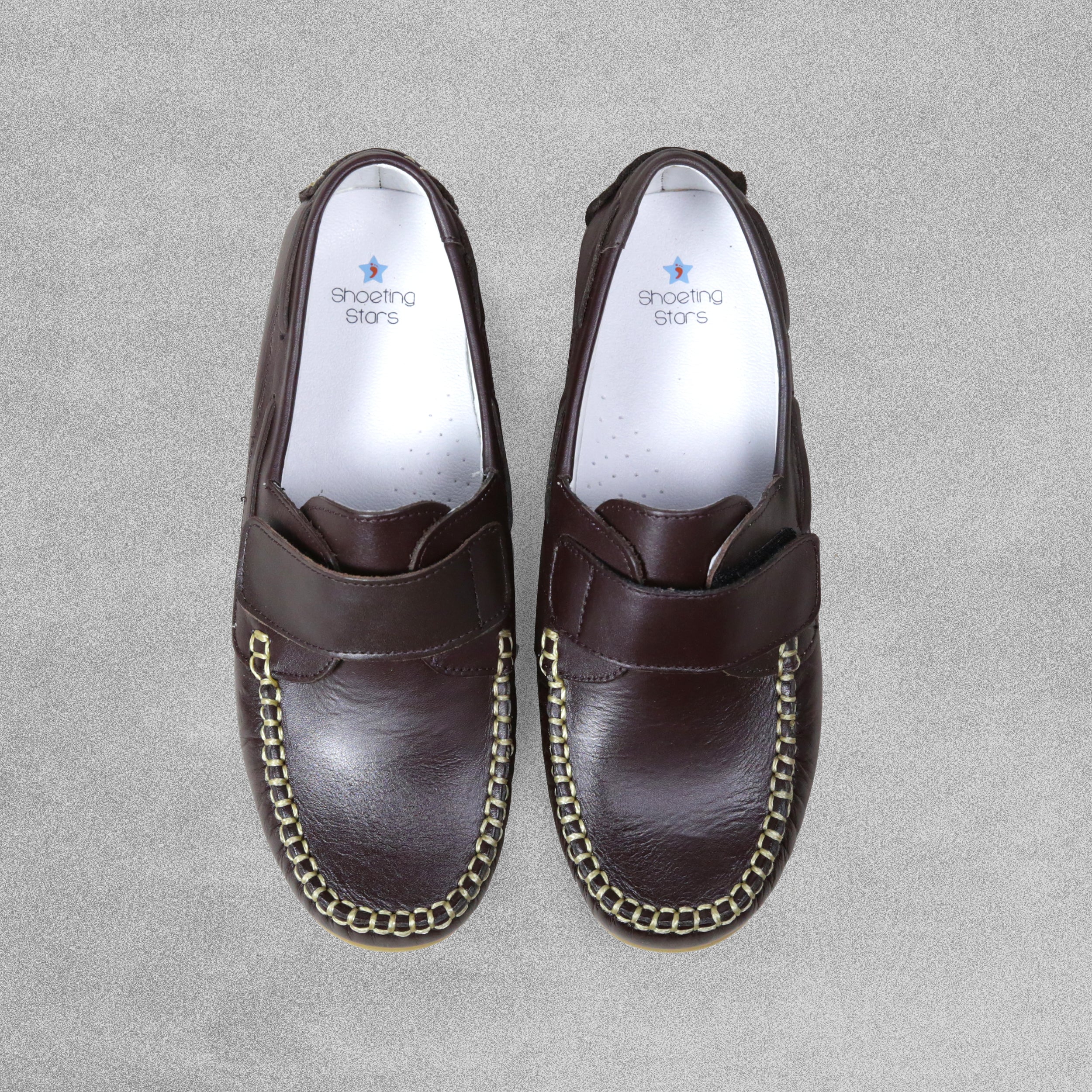 Shoeting Stars Brown Loafers with Strap