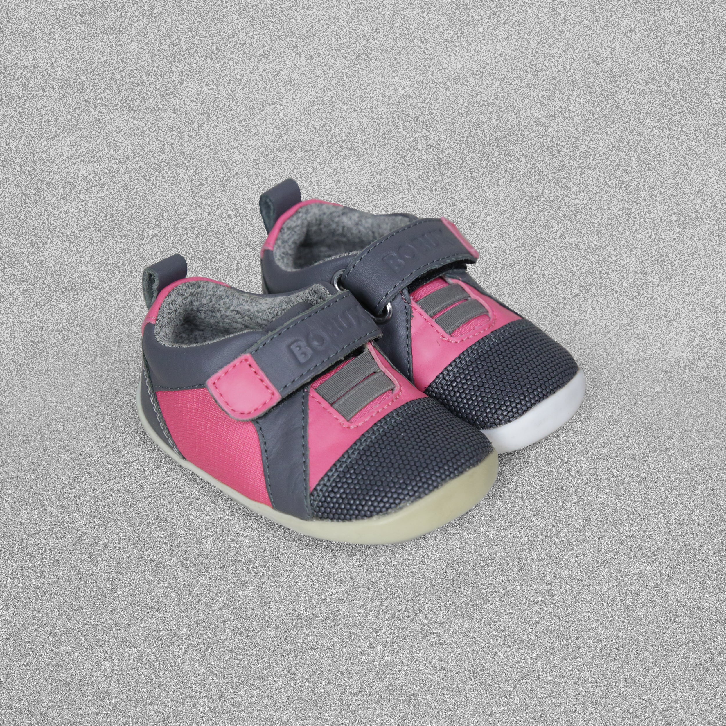 Bobux Step Up 'Fuchsia Girls Casual' First Walker Shoe - UK 2 / EU 18